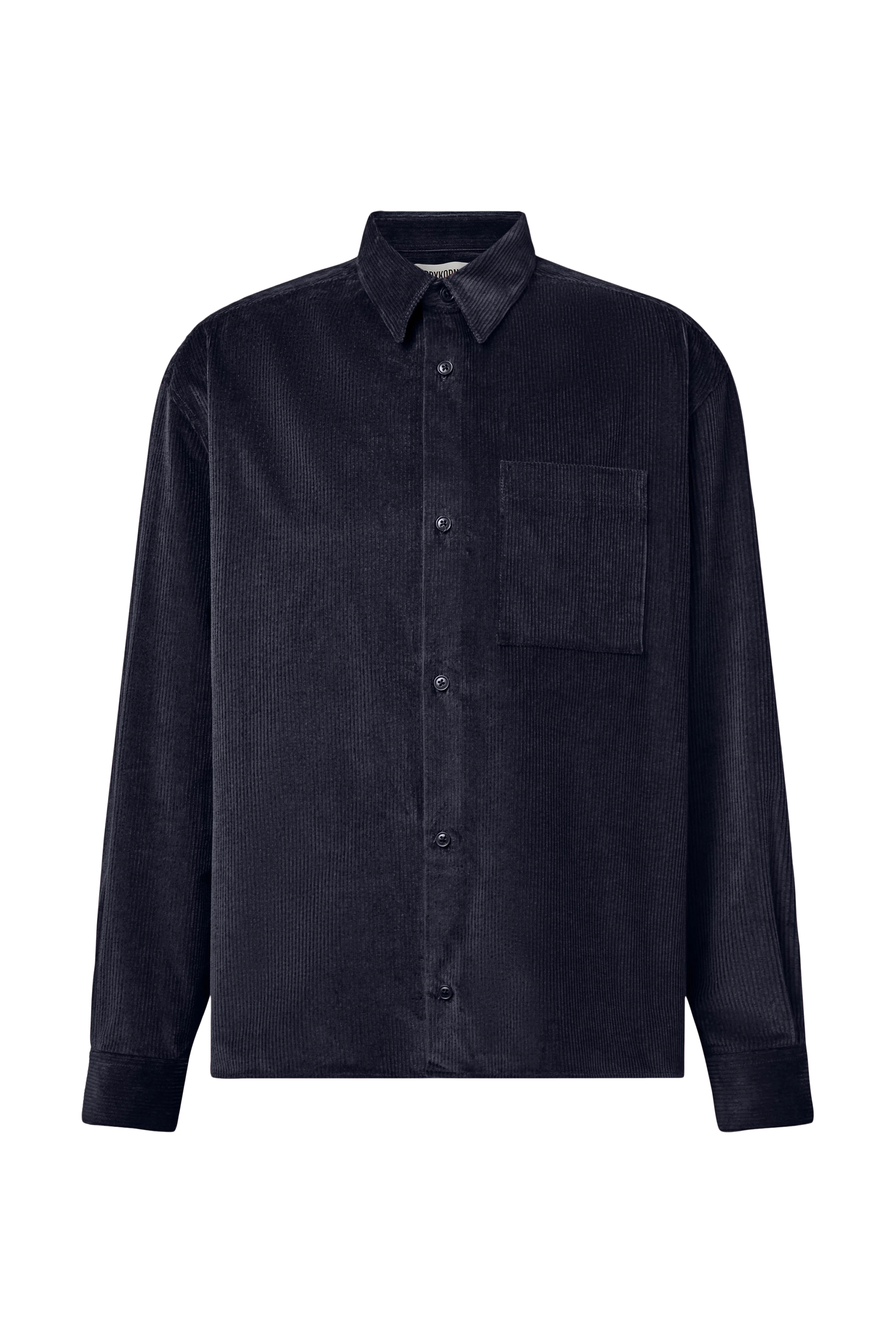 BAUNT - Regular Fit Hemd in Cord - Herren - blau - Freisteller Frontansicht
