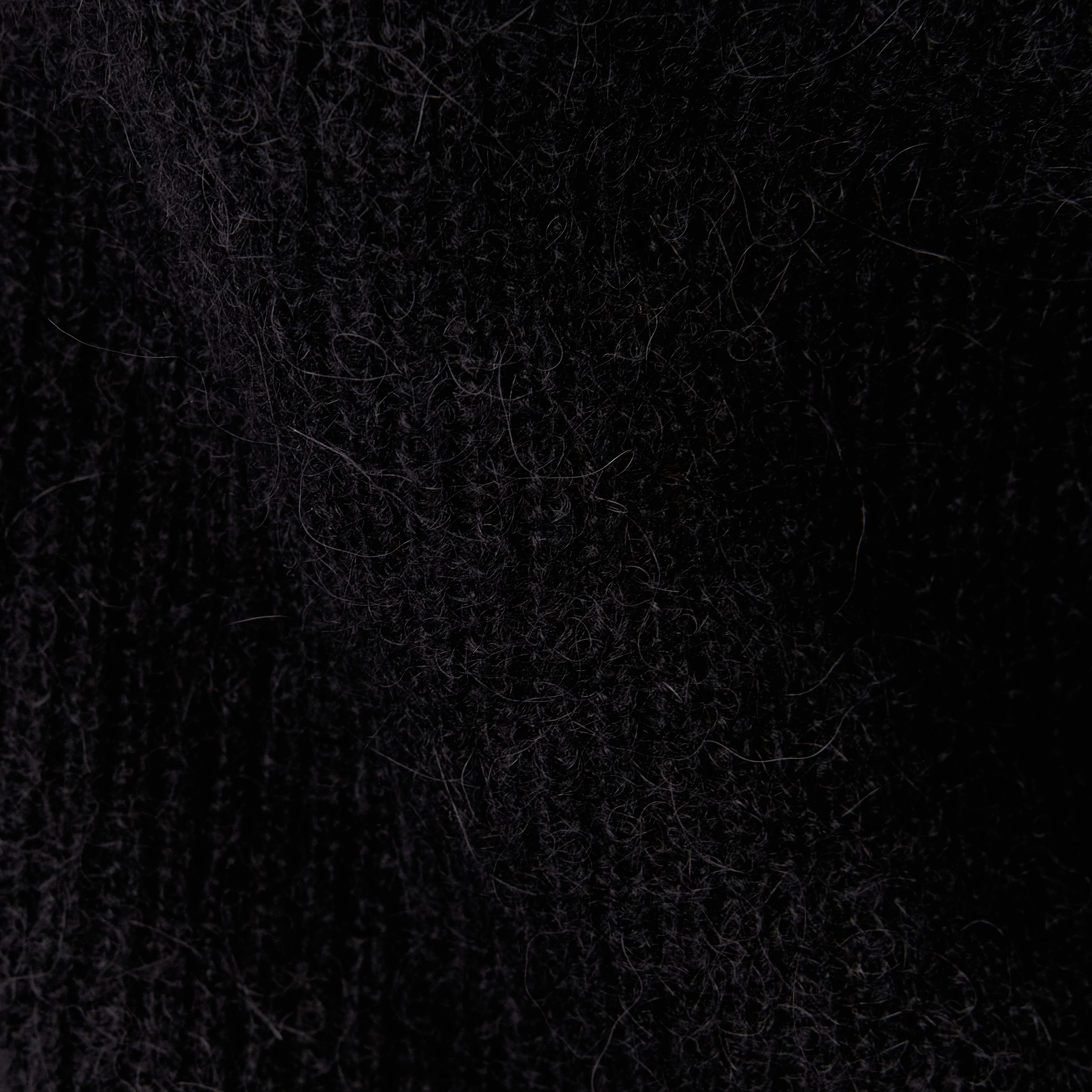 IMENY - Short Suri Alpaca blend jumper - women - black - Materialbild (B2C)