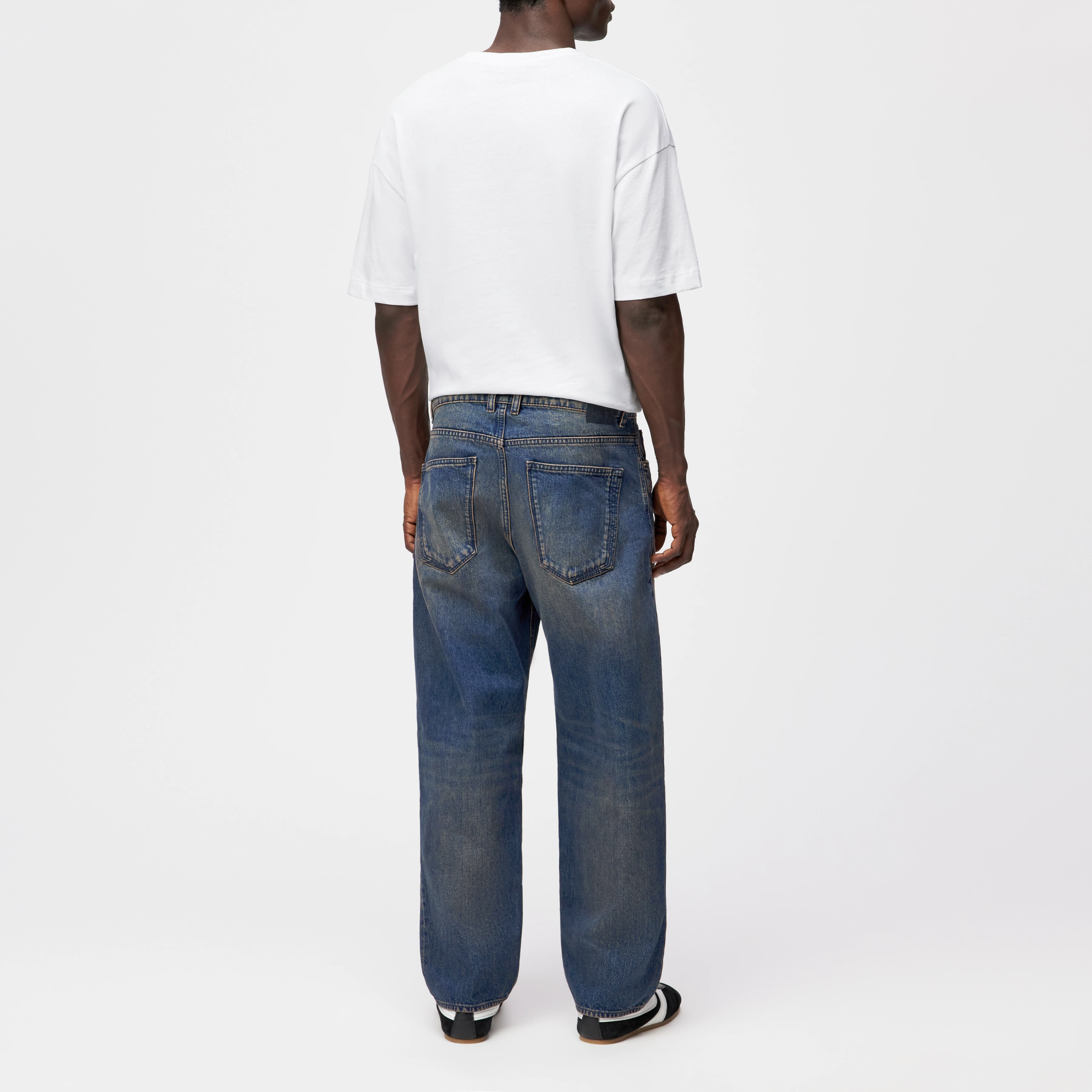 RAWDY - Tapered Jeans in Mid-Blue Denim - Herren - blau - Rückansicht
