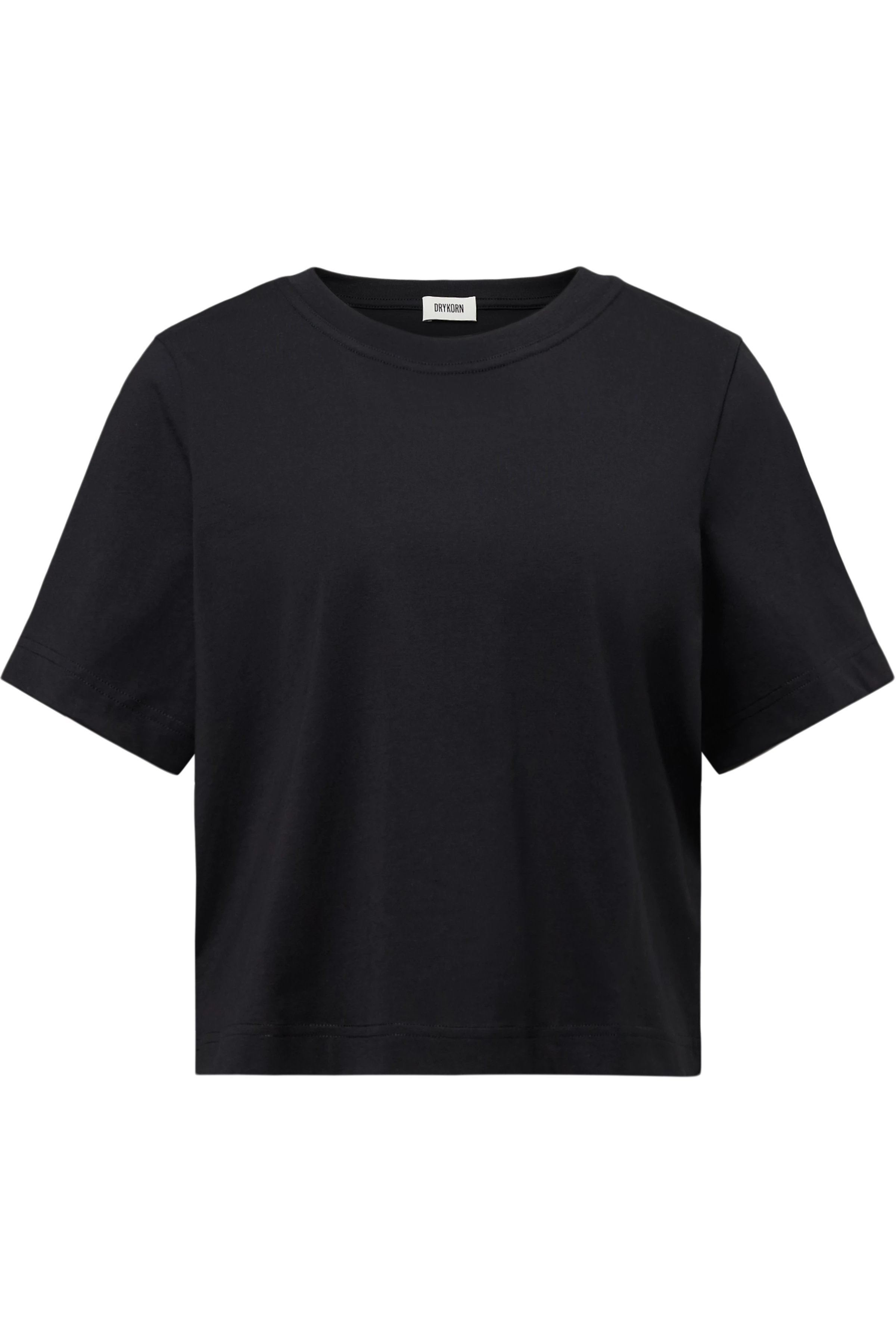 QIRA - Regular fit T-shirt in pure cotton - women - black - Freisteller Frontansicht
