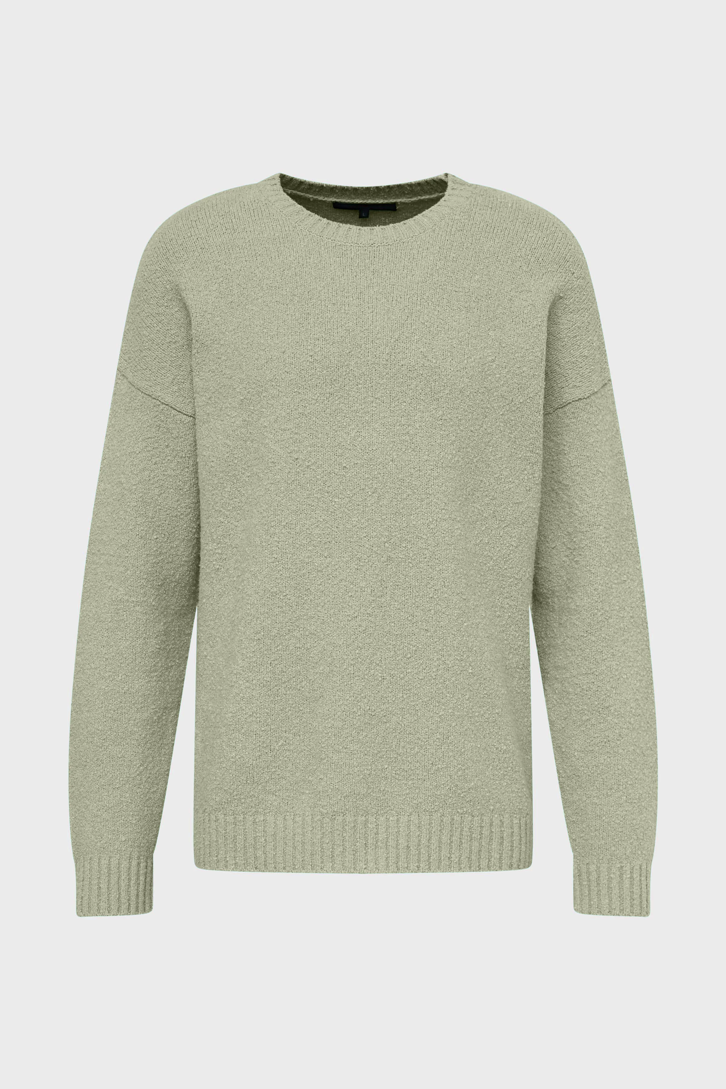 FREDDY - Oversized sweater in bouclé look - men - green - Freisteller Frontansicht