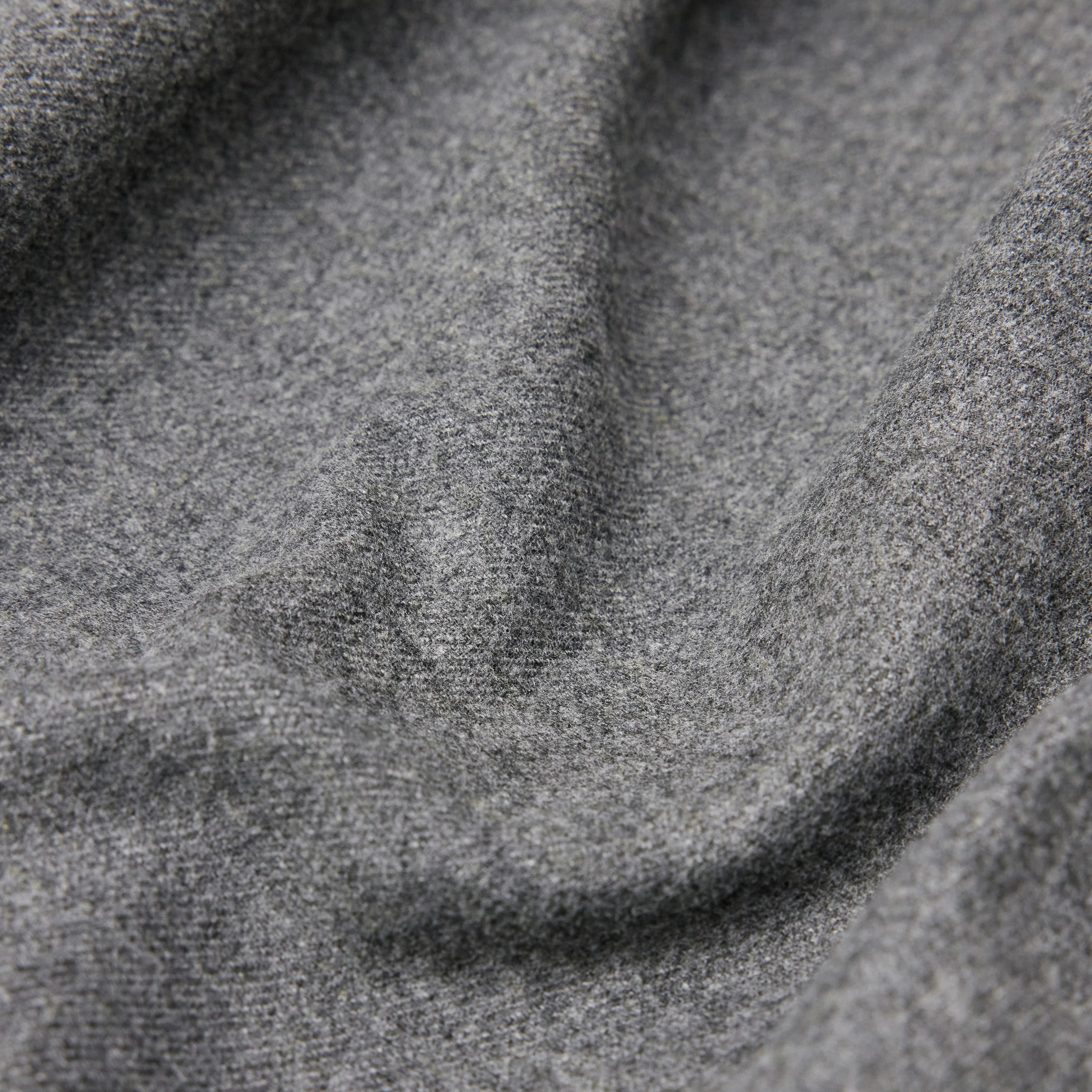 DESK - Trousers with barrel leg in wool blend - women - grey - Materialbild (B2C)