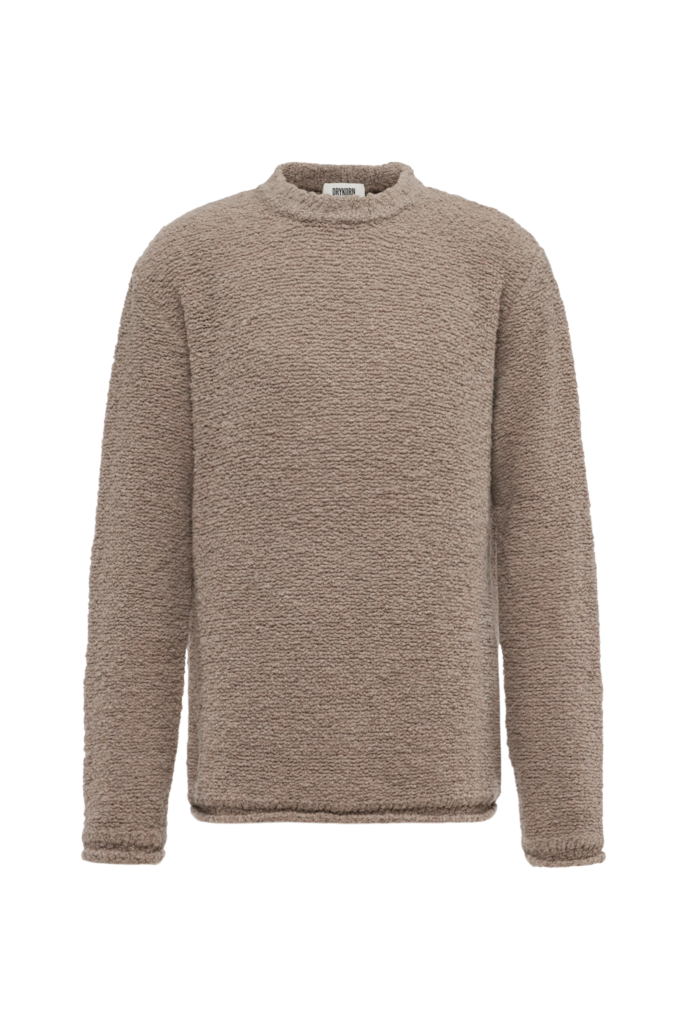 LEANDO - Rundhalspullover in Woll-Mix - Herren - braun - Freisteller Frontansicht
