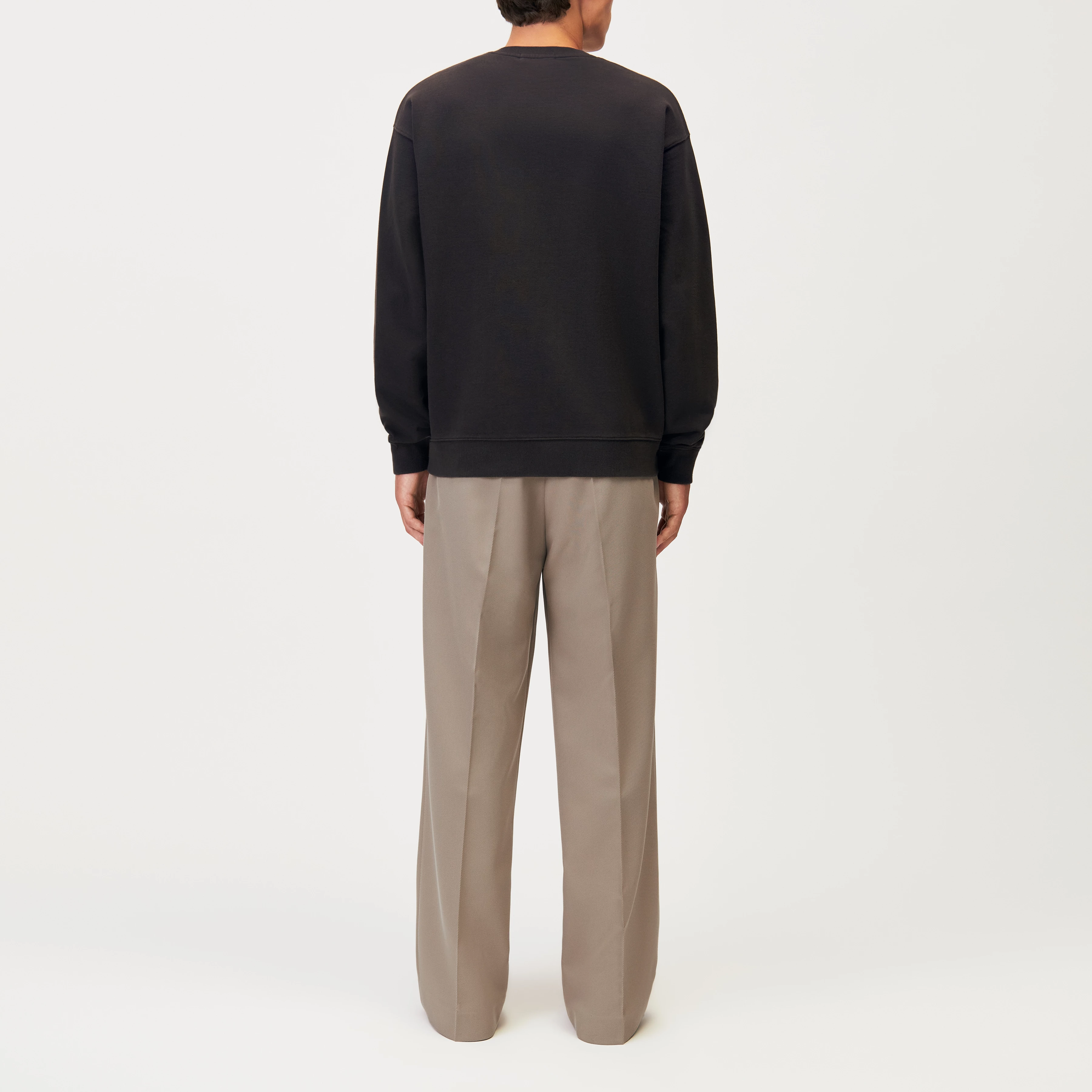 KARIO_MOUNTAIN - Relaxed sweatshirt with mountain print - men - brown - Rückansicht