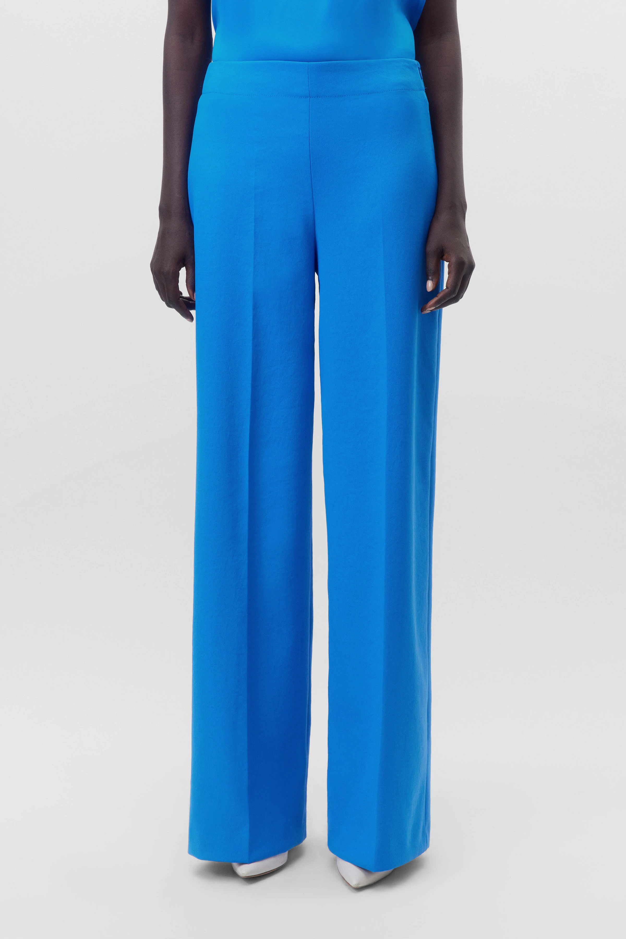 BEFORE - Techno-Stretch Marlenehose - Damen - blau - Frontansicht