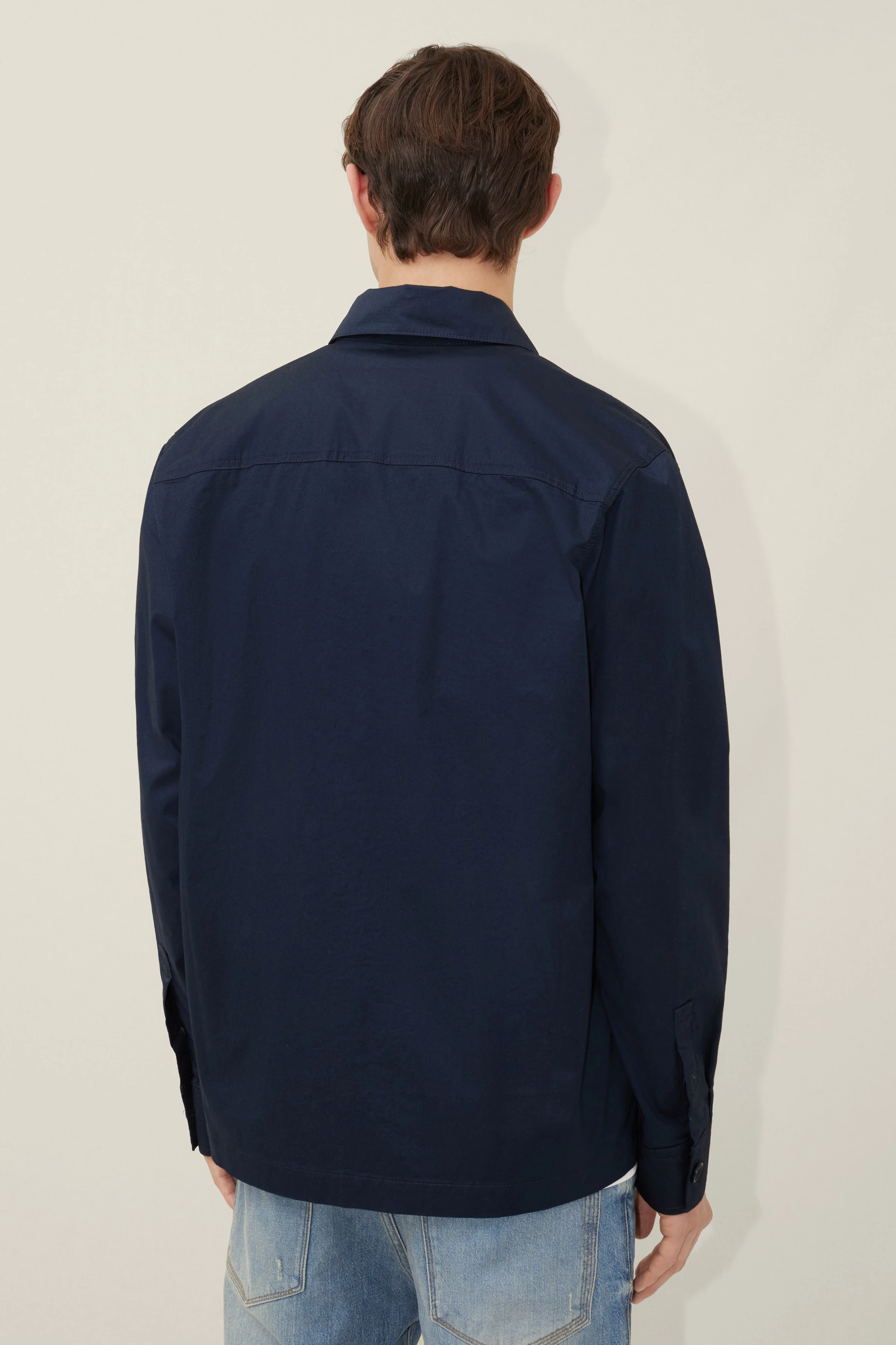 STOGE - casual shirt with patch pockets - men - blue - Rückansicht