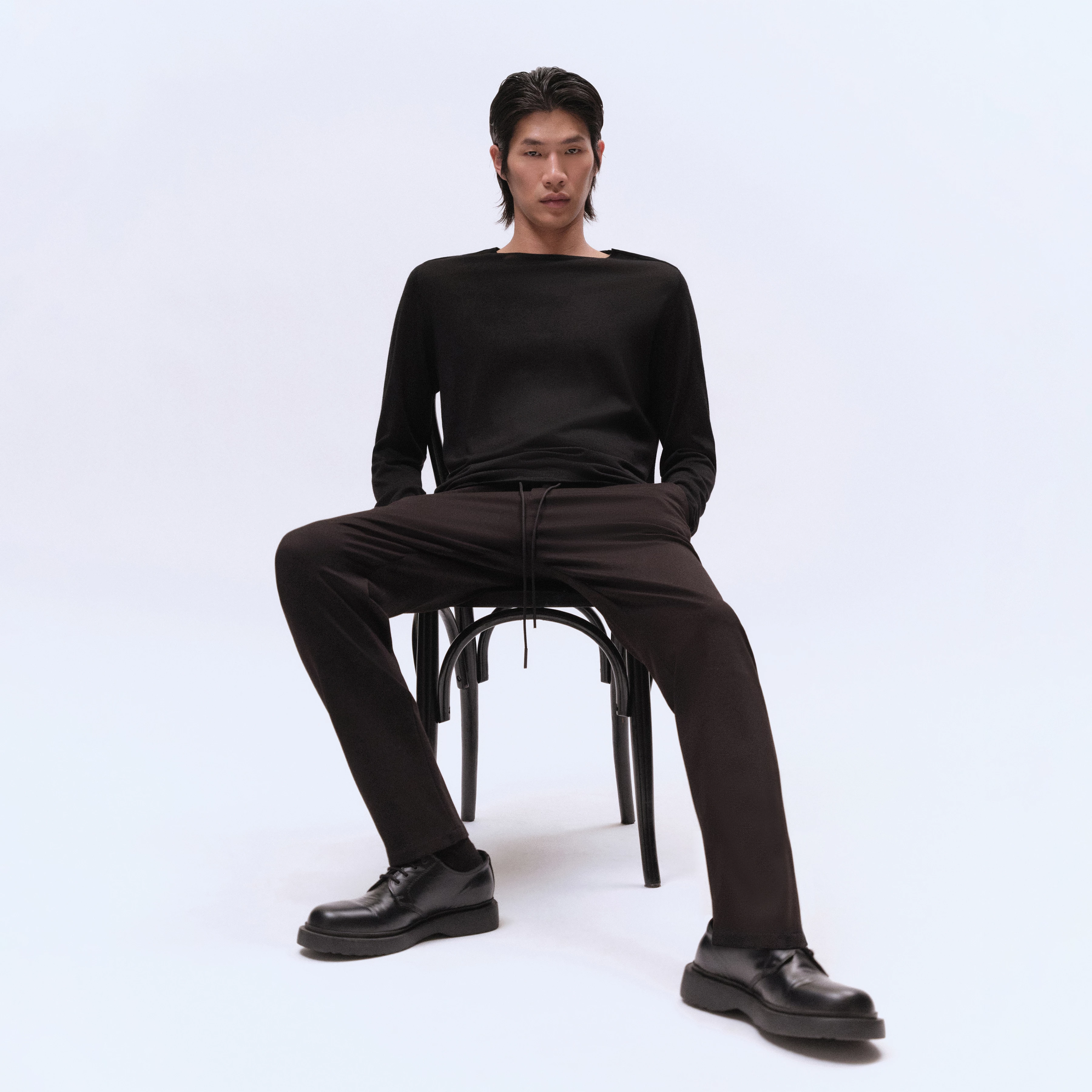 DEGER - Jogpants mit Tunnelzug in Jersey - Herren - schwarz