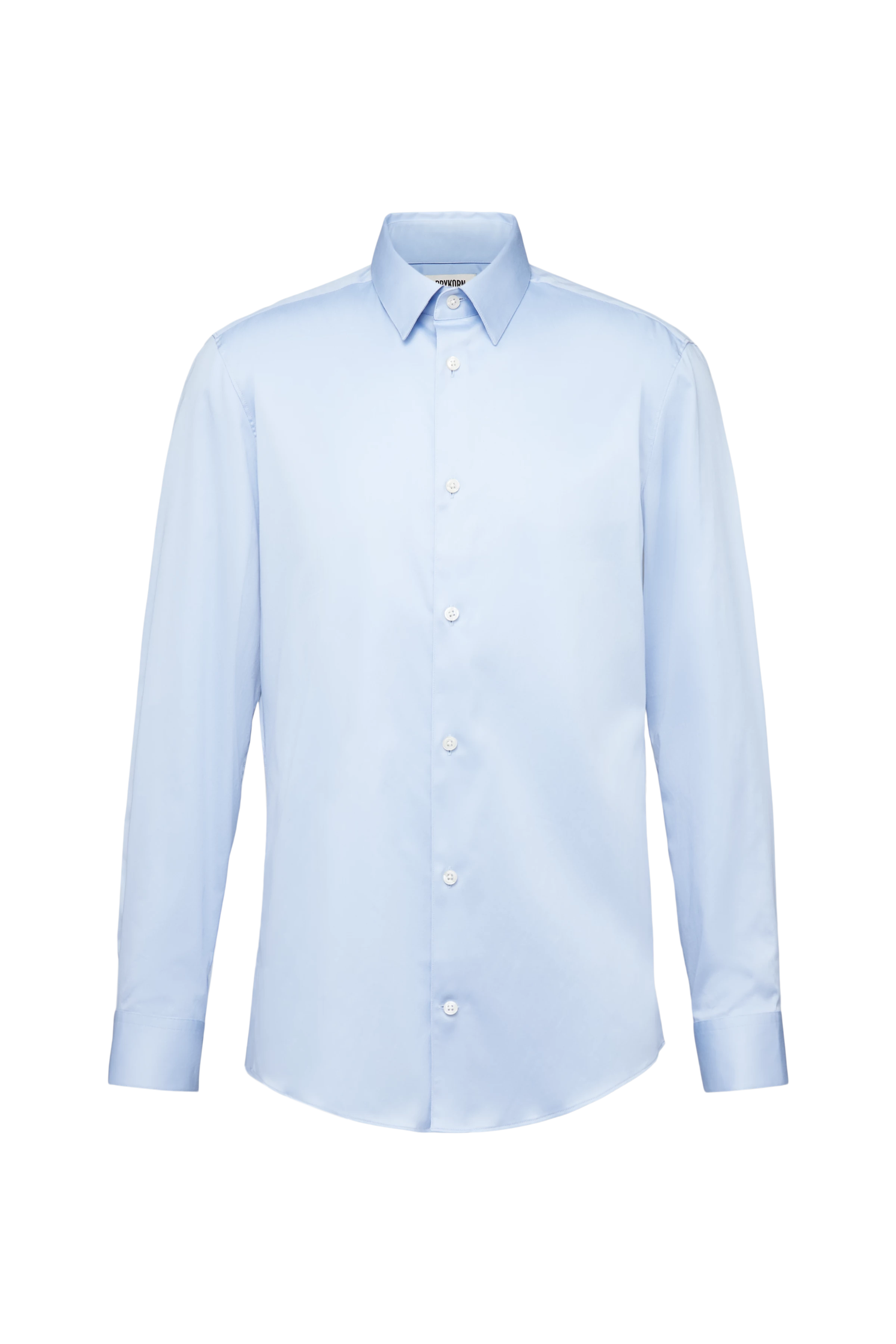 DANEEL - Classic Fit Hemd in Baumwoll-Satin - Herren - blau - Freisteller Frontansicht