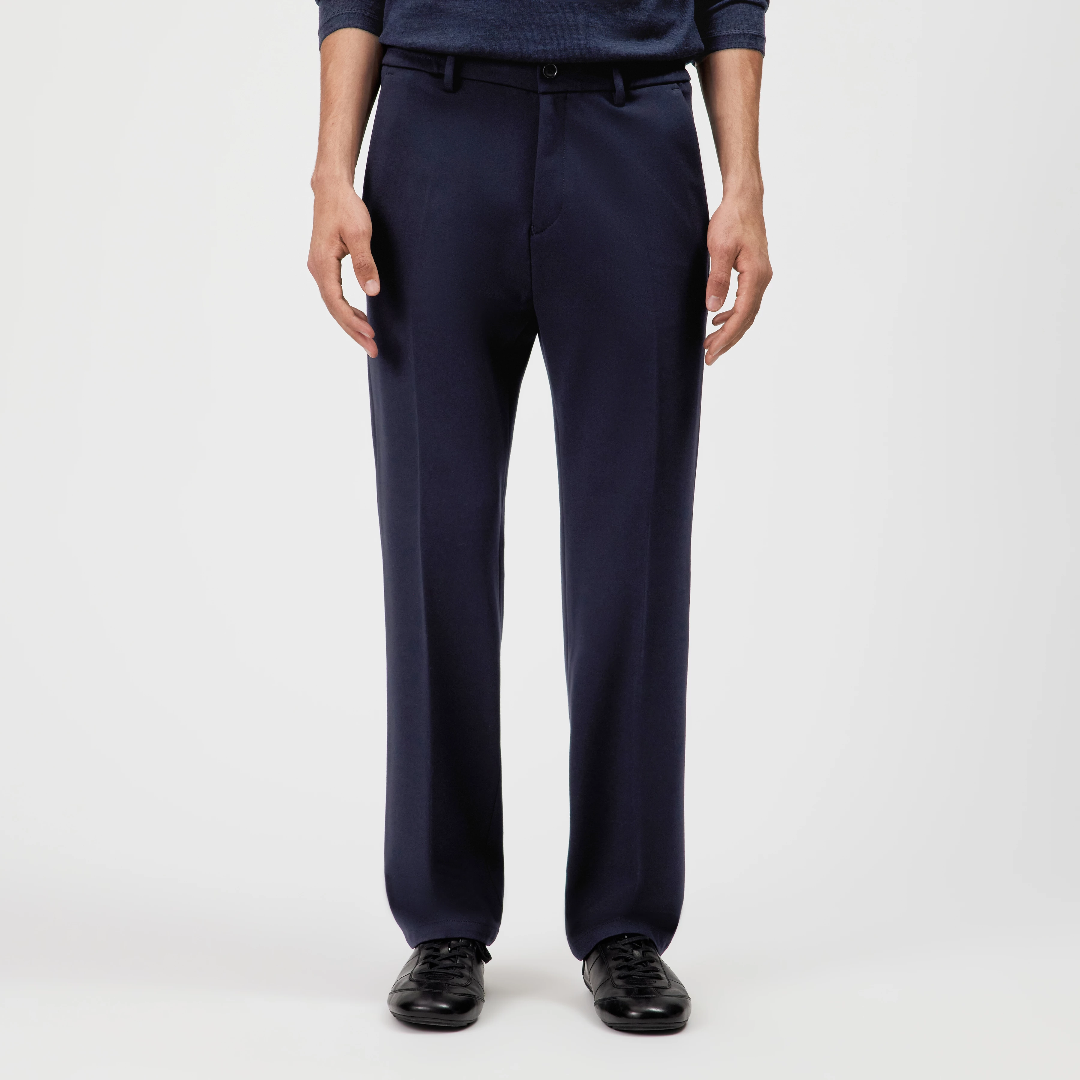 GARONA_B - Casual-Chino in Viskose-Mix - Herren - blau - Frontansicht