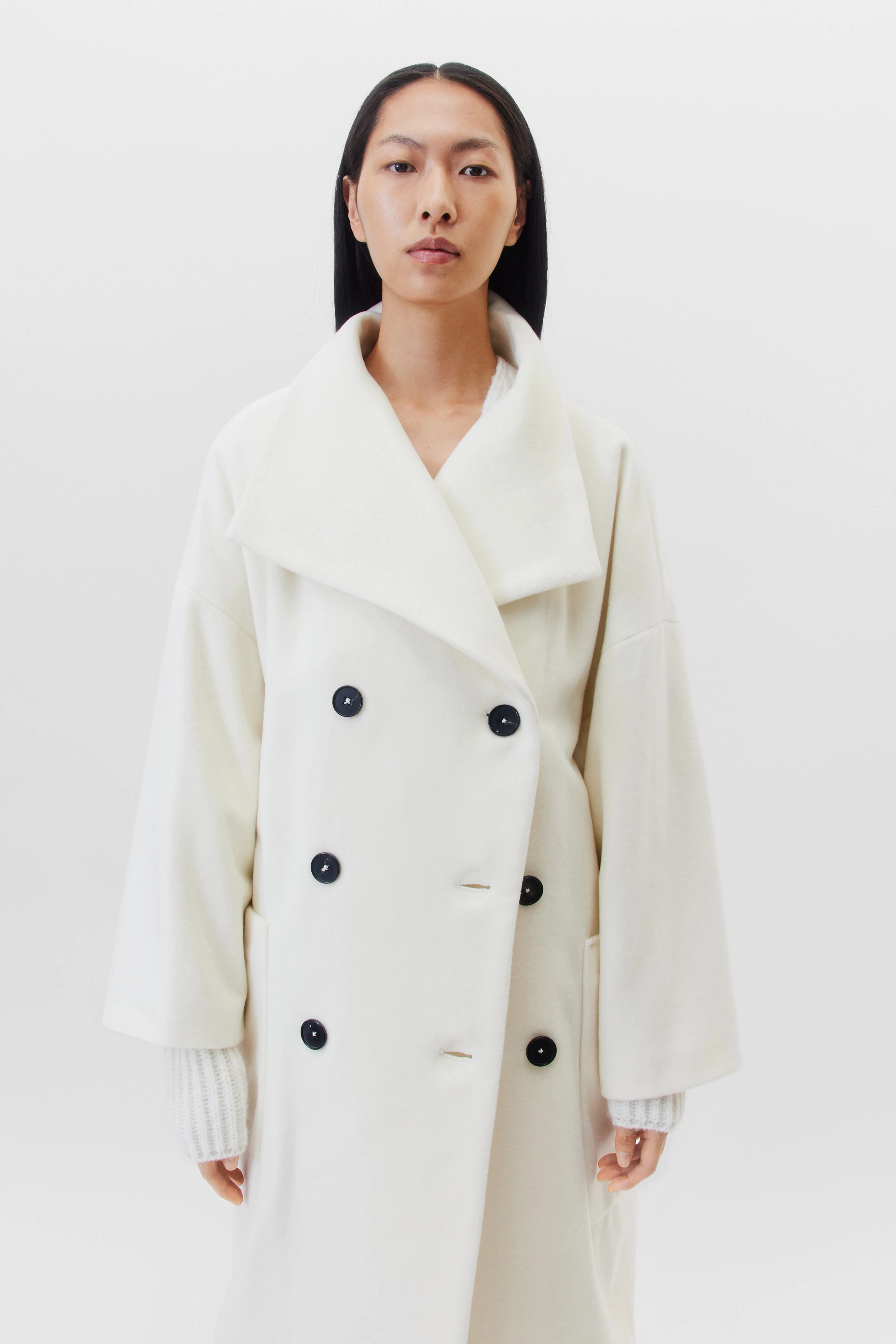 Drykorn Wintermantel Aus Wolle Damen Mantel THEYDON In Off White