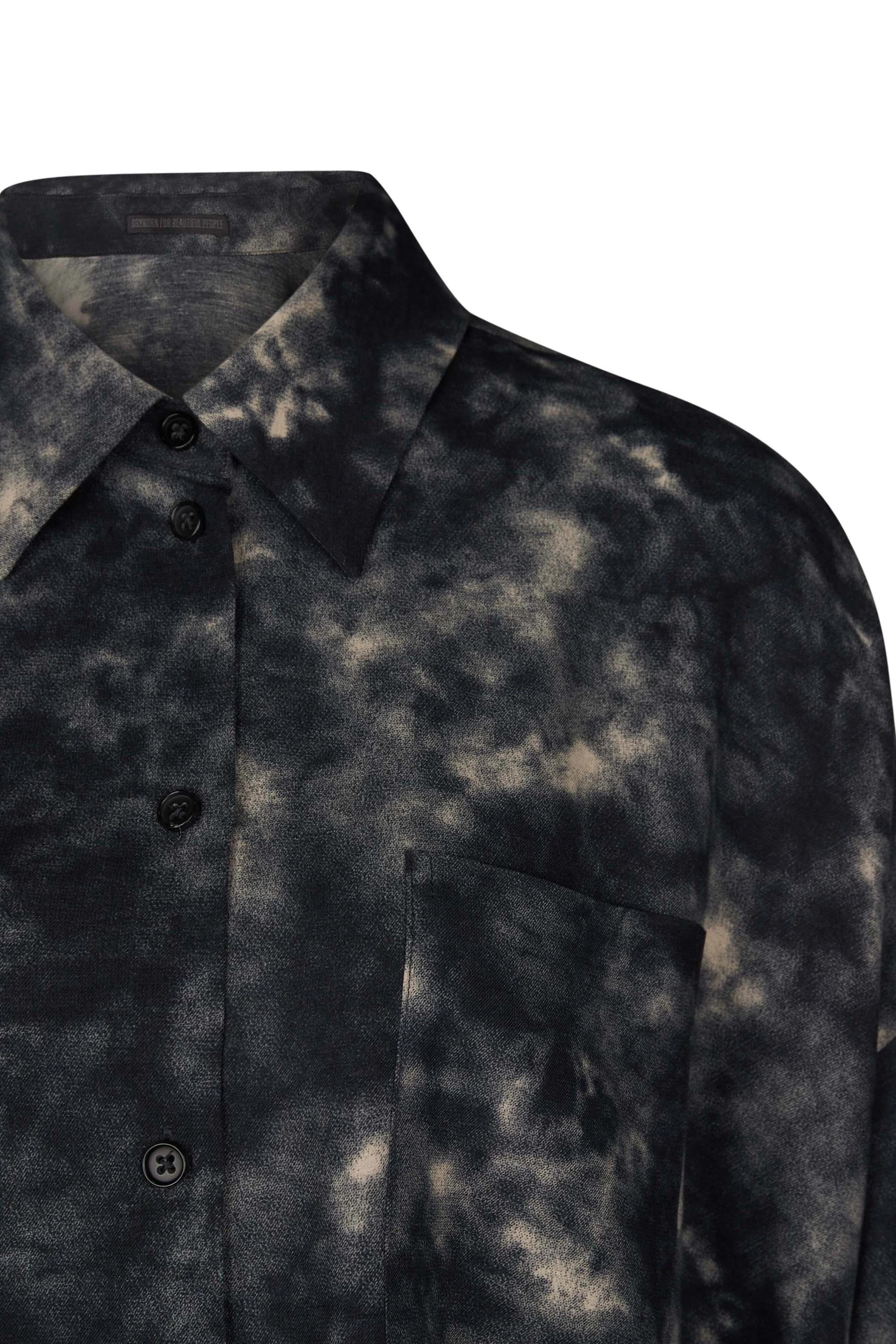 NAMIDA - Hemdbluse mit Batikprint - Damen - beige - Freisteller Detailansicht