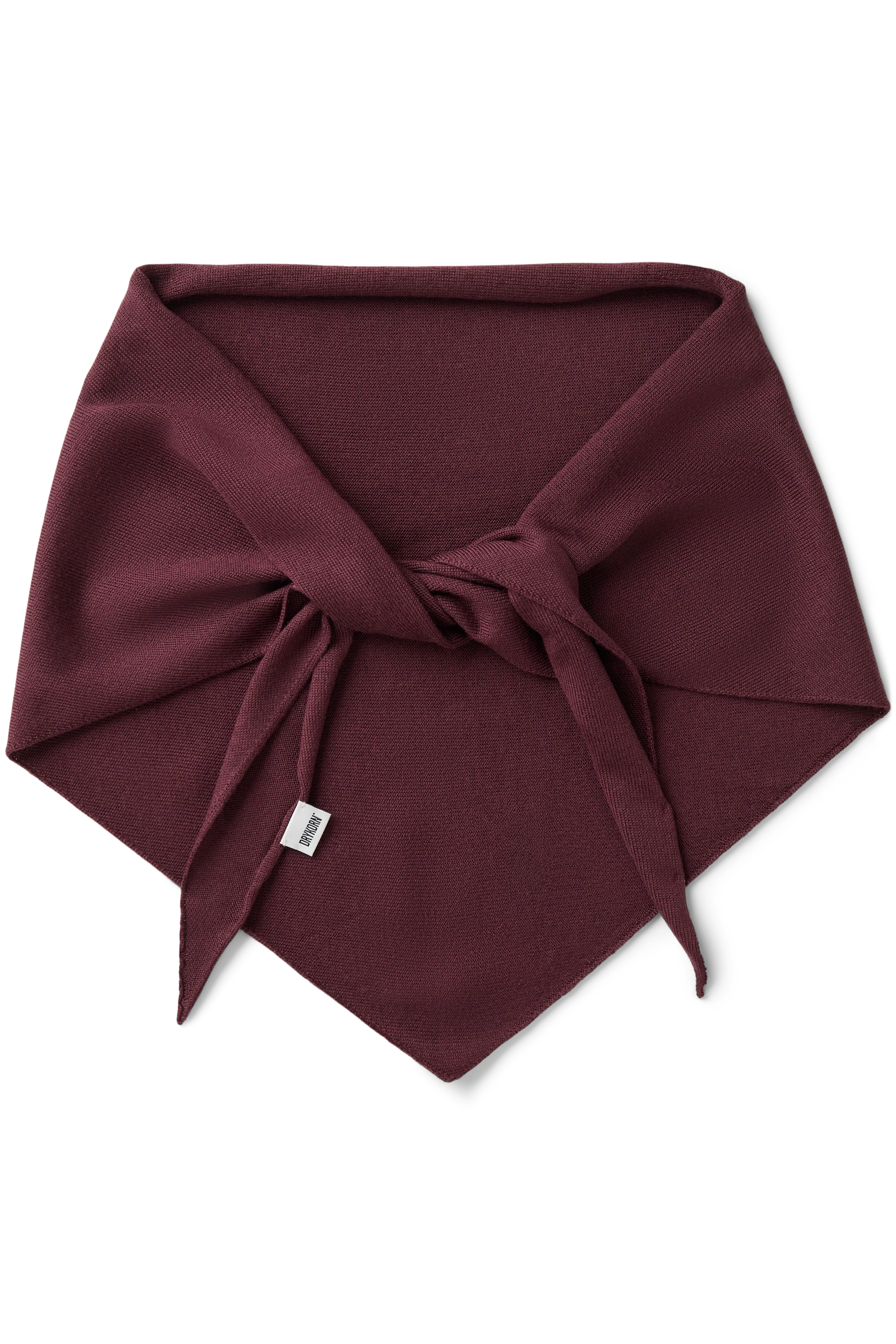 RENOIRD_S - Pure new wool triangle scarf - unisex - red - Freisteller Frontansicht
