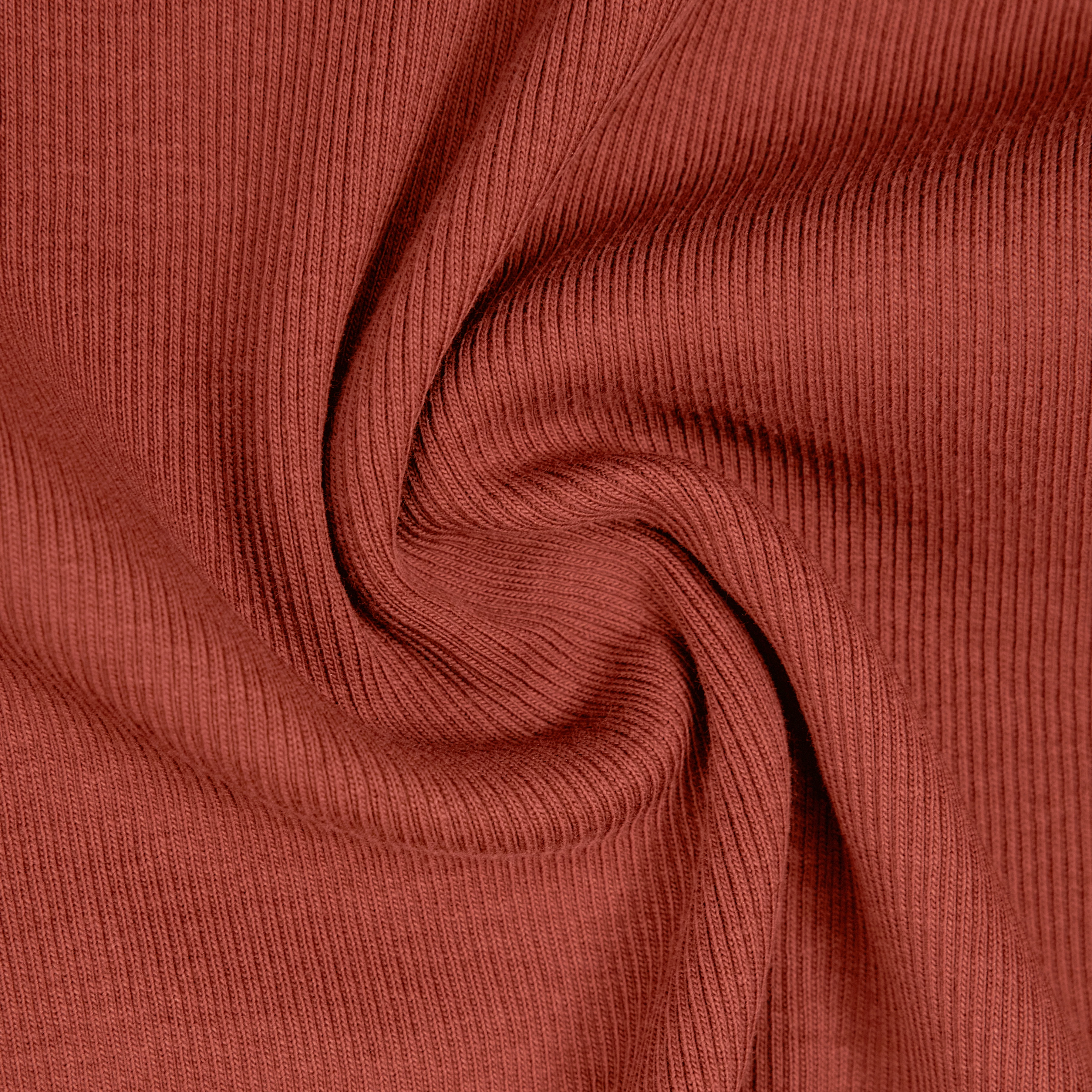 KOALE - Slim T-shirt in cotton rib - women - red - Materialbild (B2C)