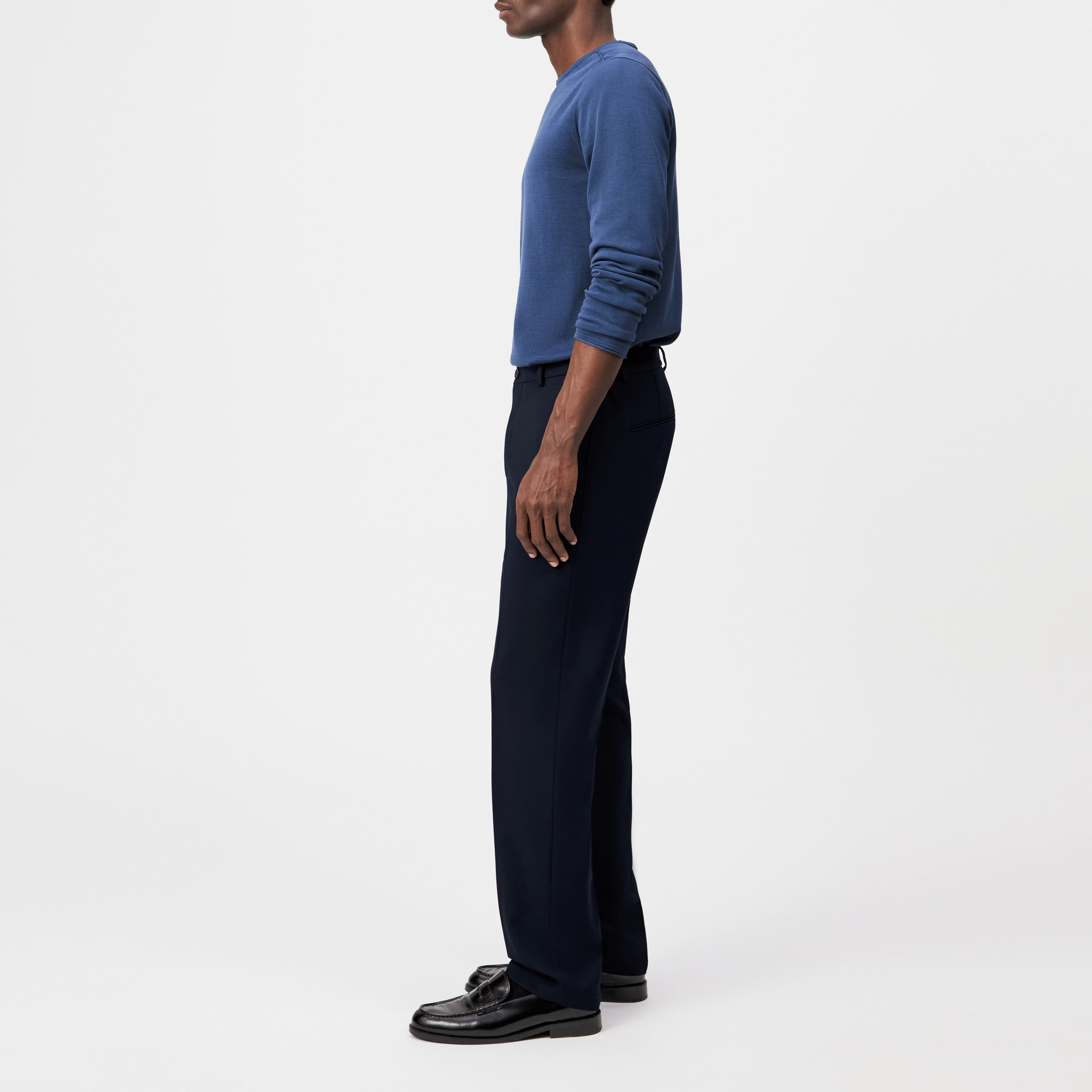 AJEND_RGLR - Konfektionierte Hose in Gabardine - Herren - blau - Seitenansicht
