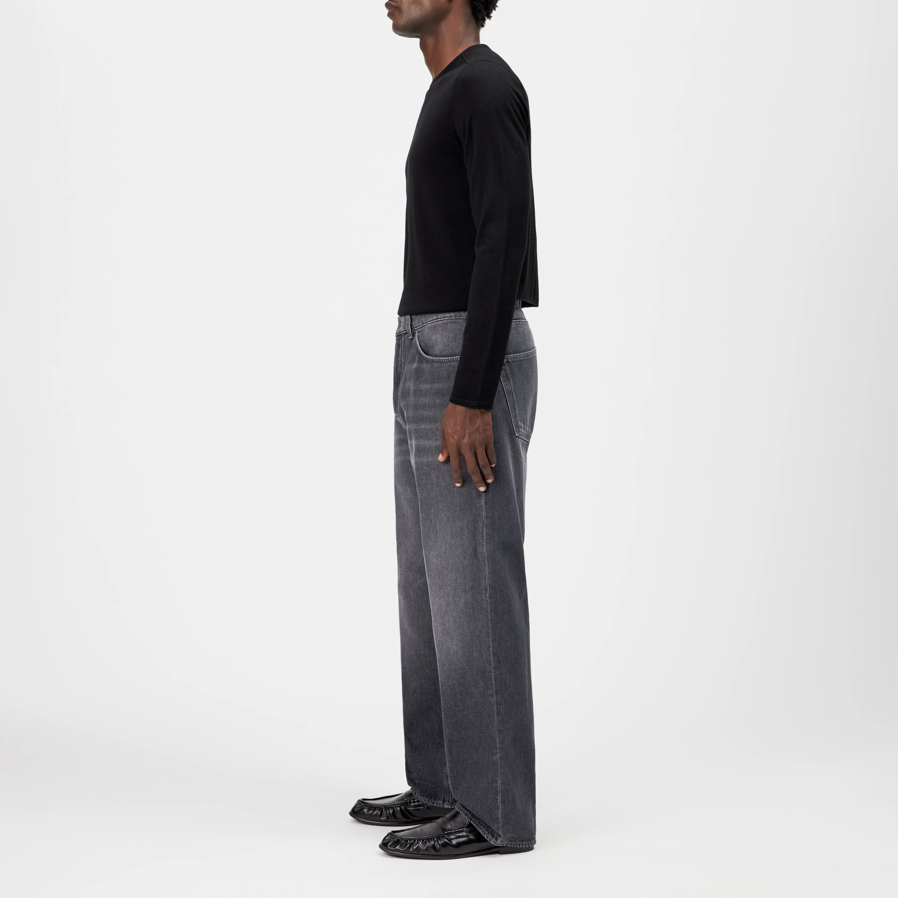 BAGGZY - Relaxed fit pure cotton jeans - men - grey - Seitenansicht