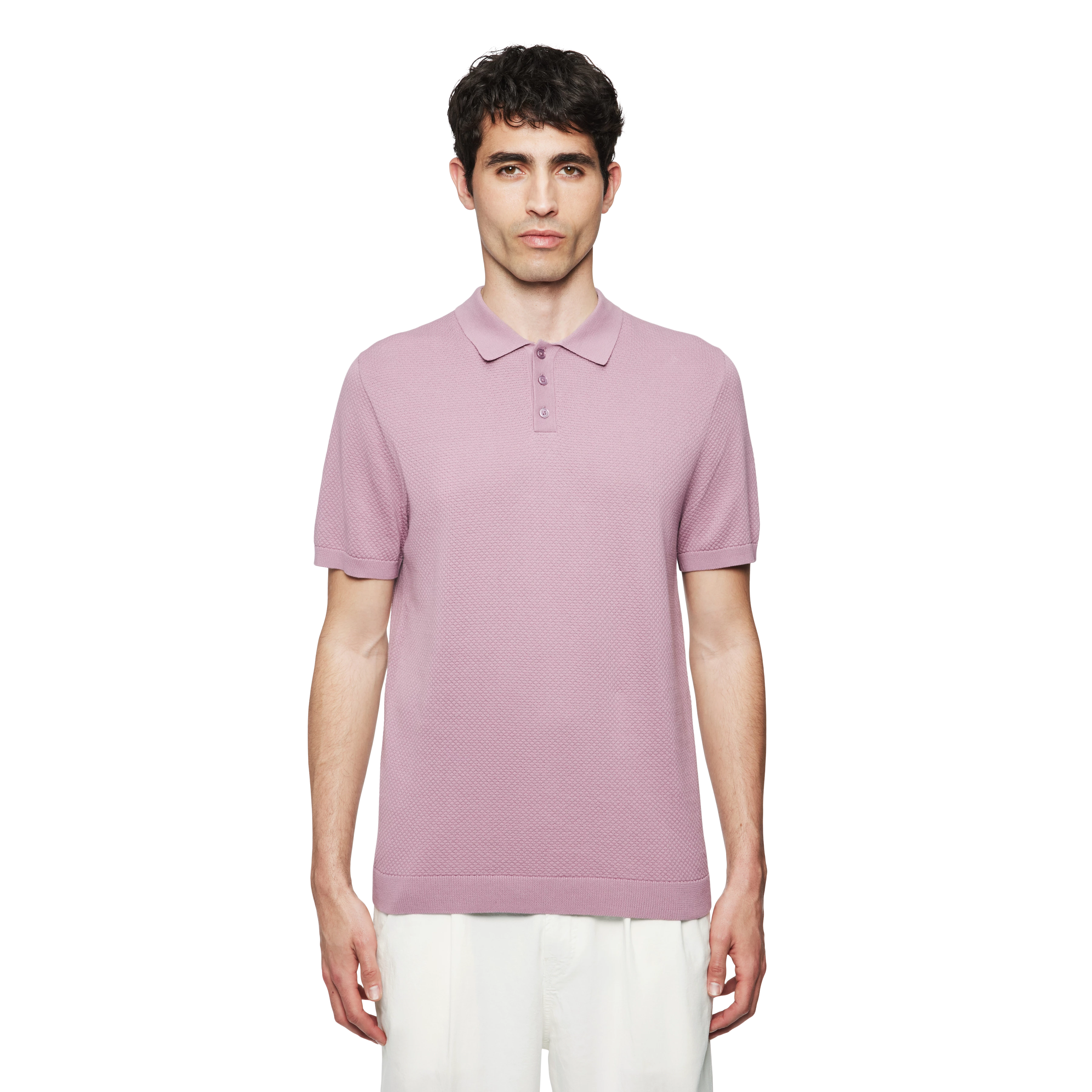 TRITON - Polo-Shirt in Baumwolle - Herren - lila - Frontansicht