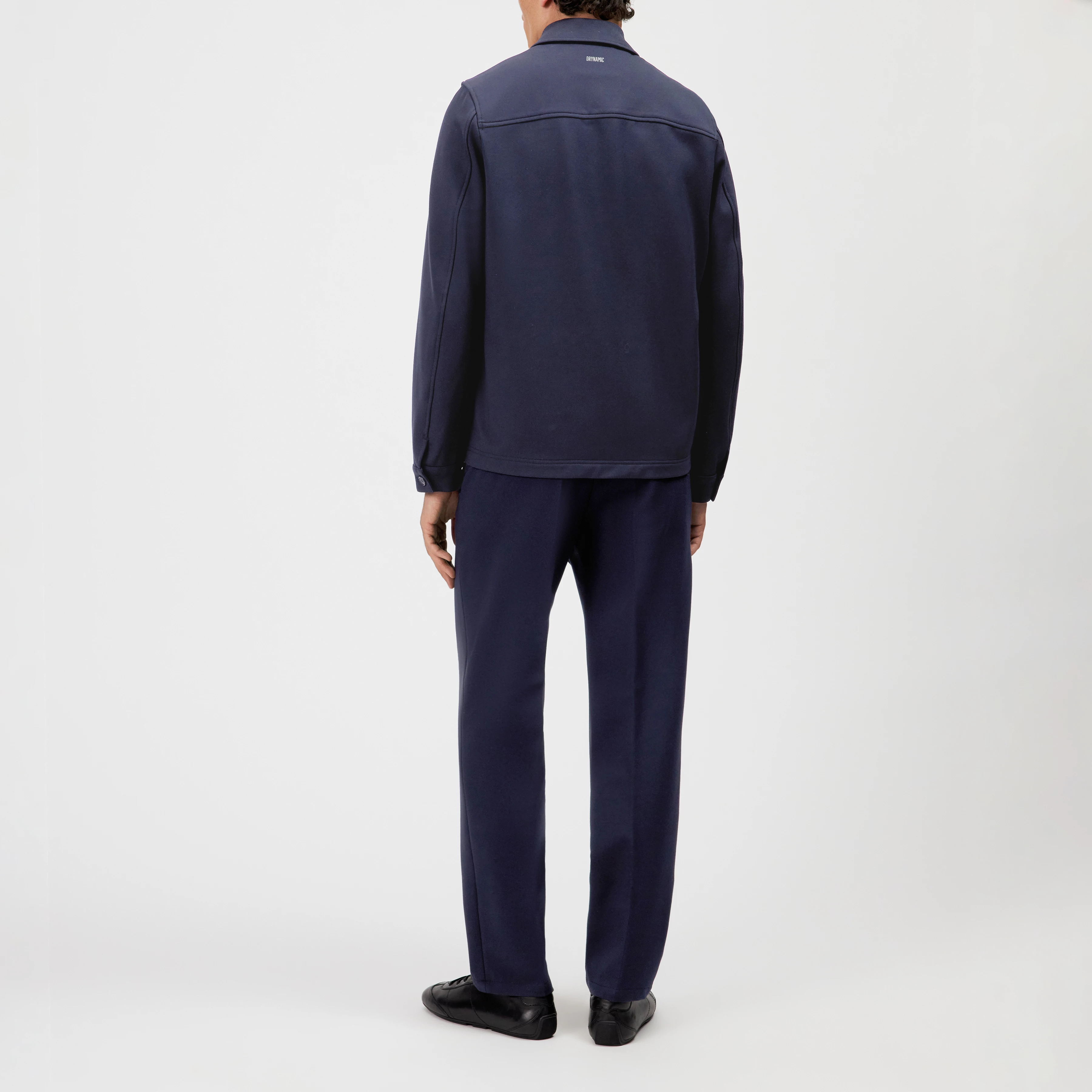 JERSON - Regular Fit Zip-Jacke mit Umlegekragen - Herren - blau - Rückansicht