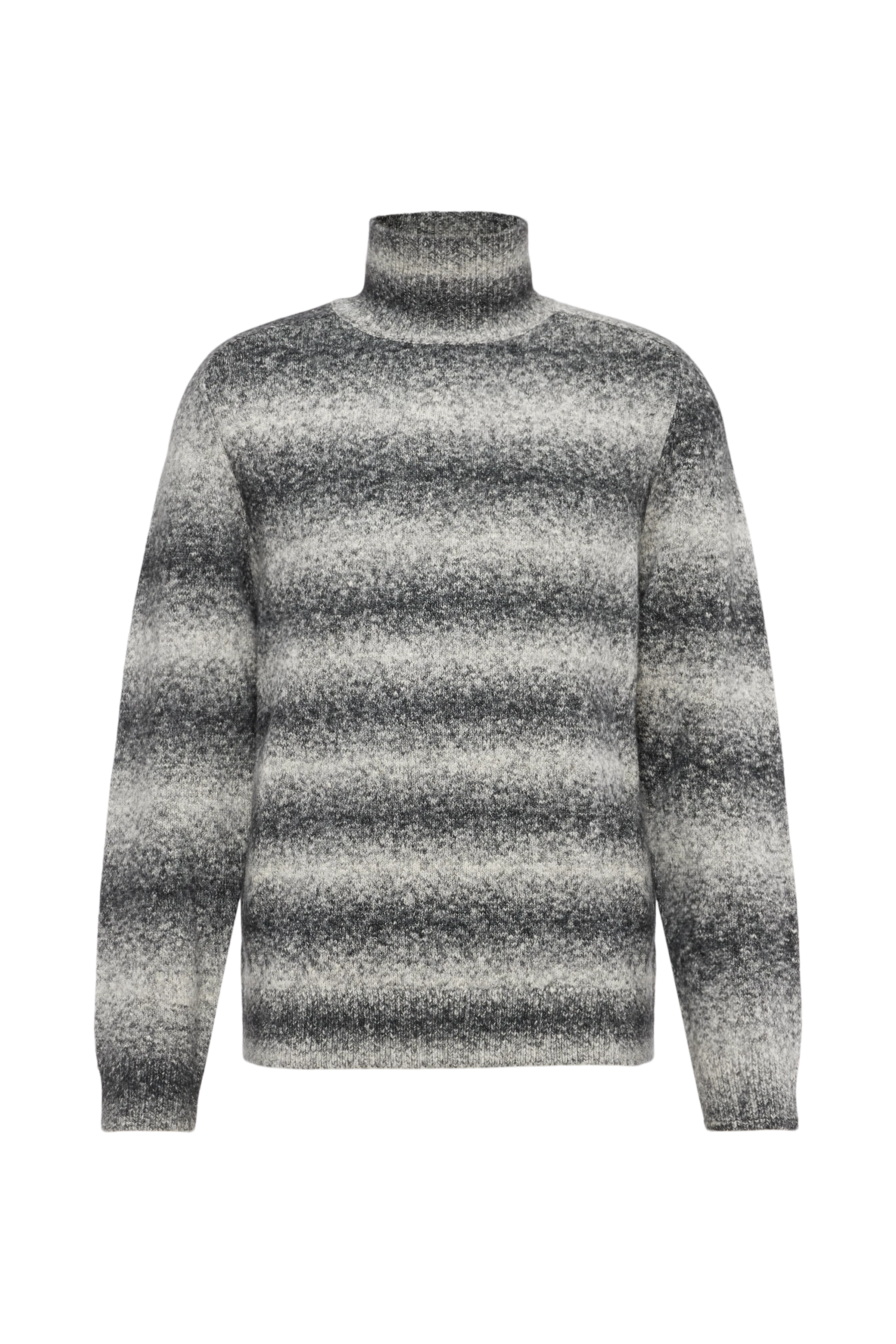 EDDARD - Pullover mit Stehkragen in Baumwoll-Mix - Herren - grau - Freisteller Frontansicht