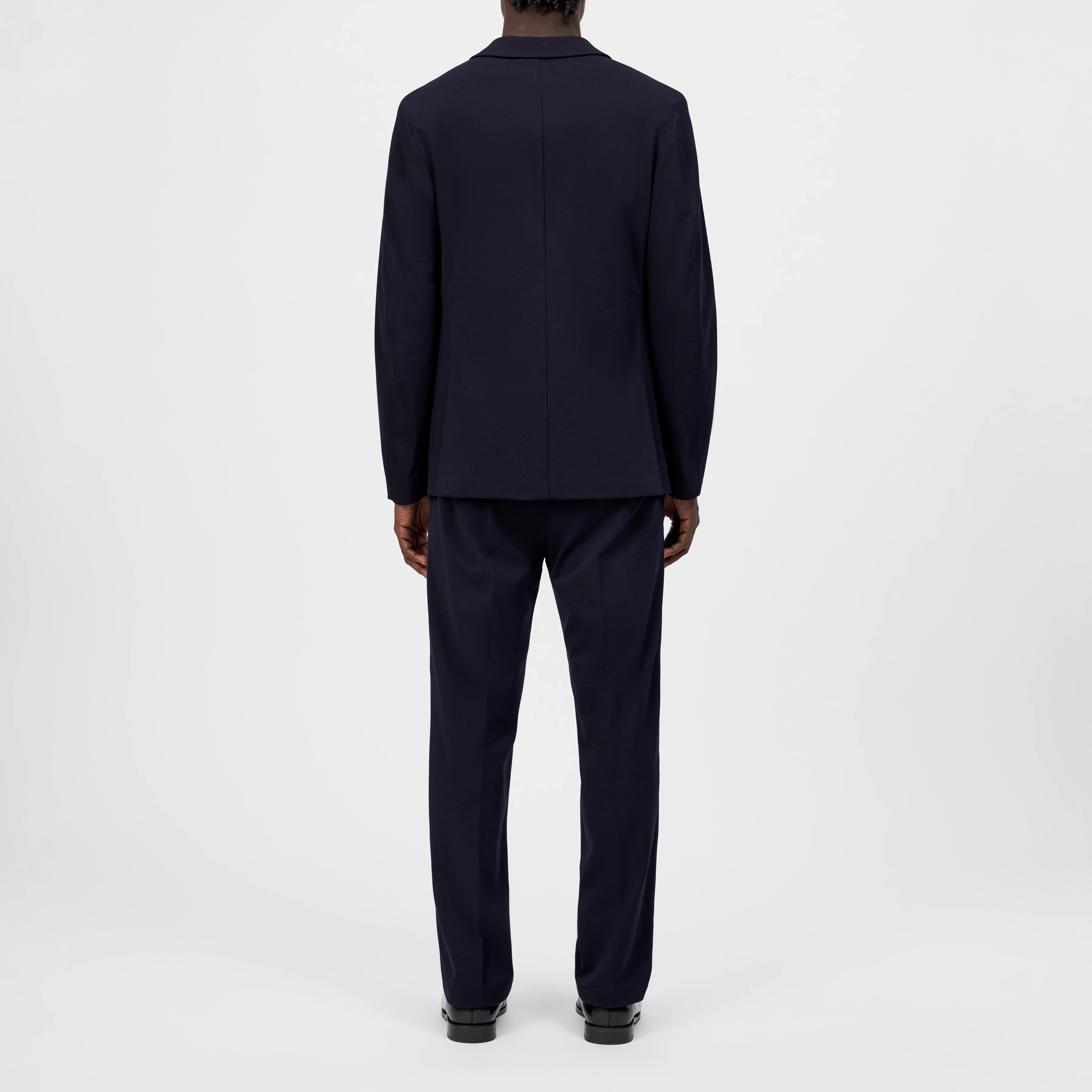 MARLS - Single-breasted jacket in nylon jersey - men - blue - Rückansicht