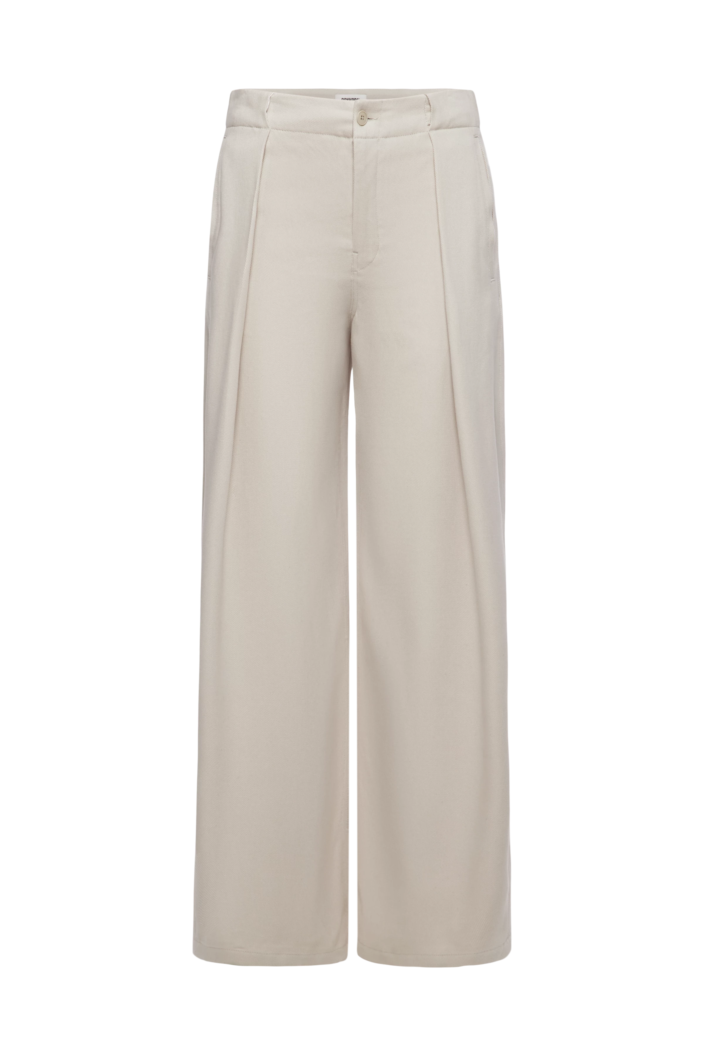 THREW - Tailored trousers in lyocell - women - beige - Freisteller Frontansicht