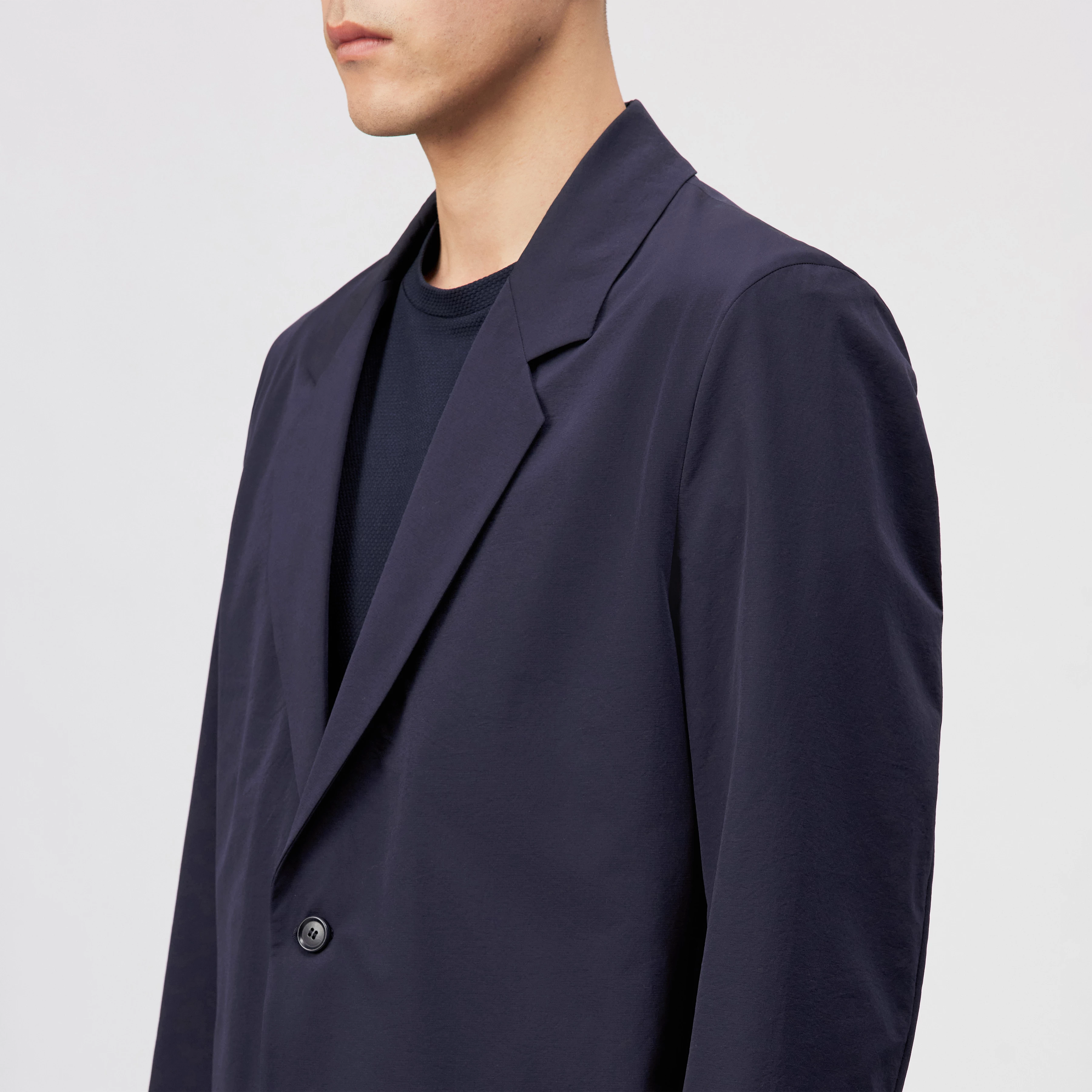 NOLEN - Veste à un bouton avec revers à crans - men - bleu - Detailansicht am Model