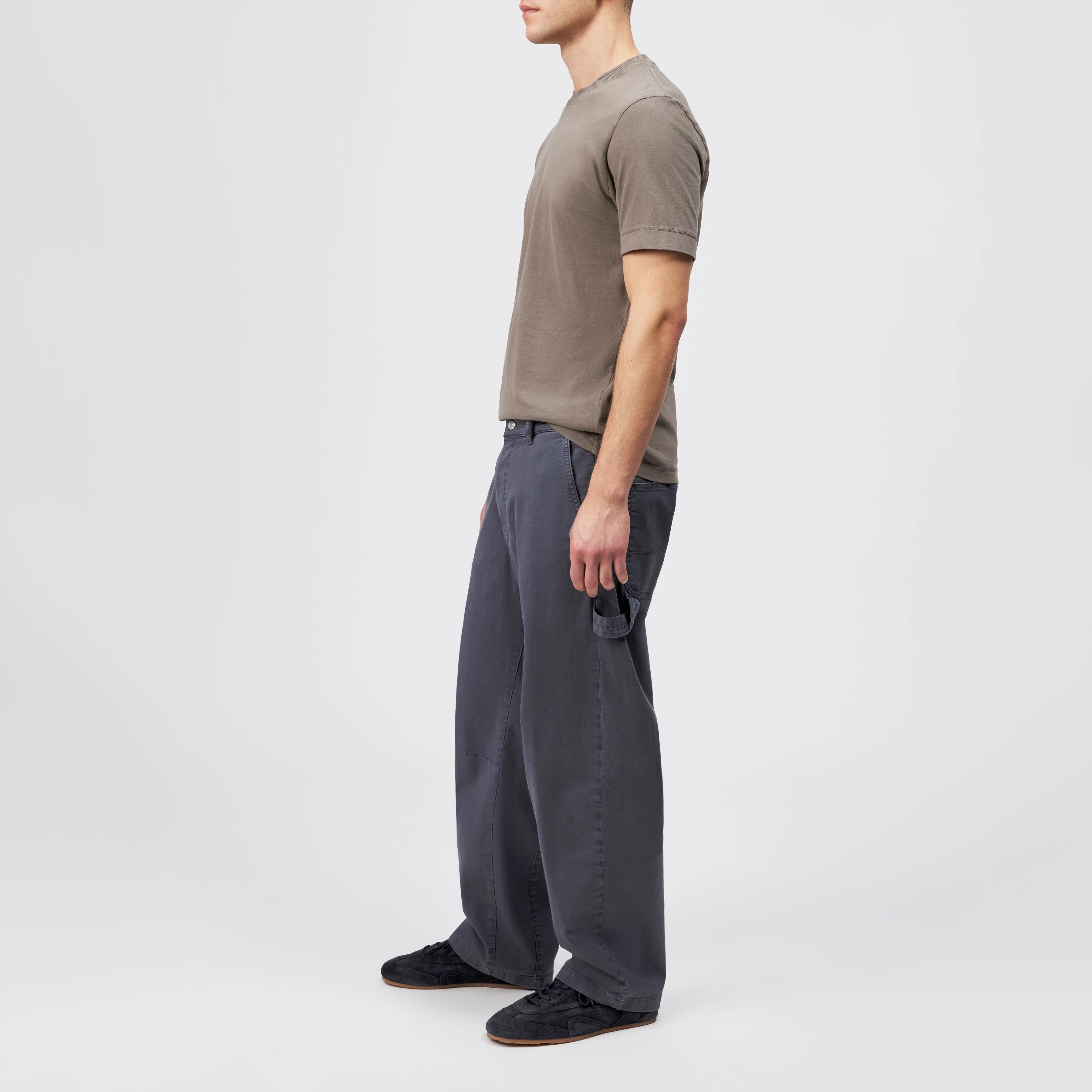 GONAGO - Utility Hose in cotton blend - men - blue - Seitenansicht