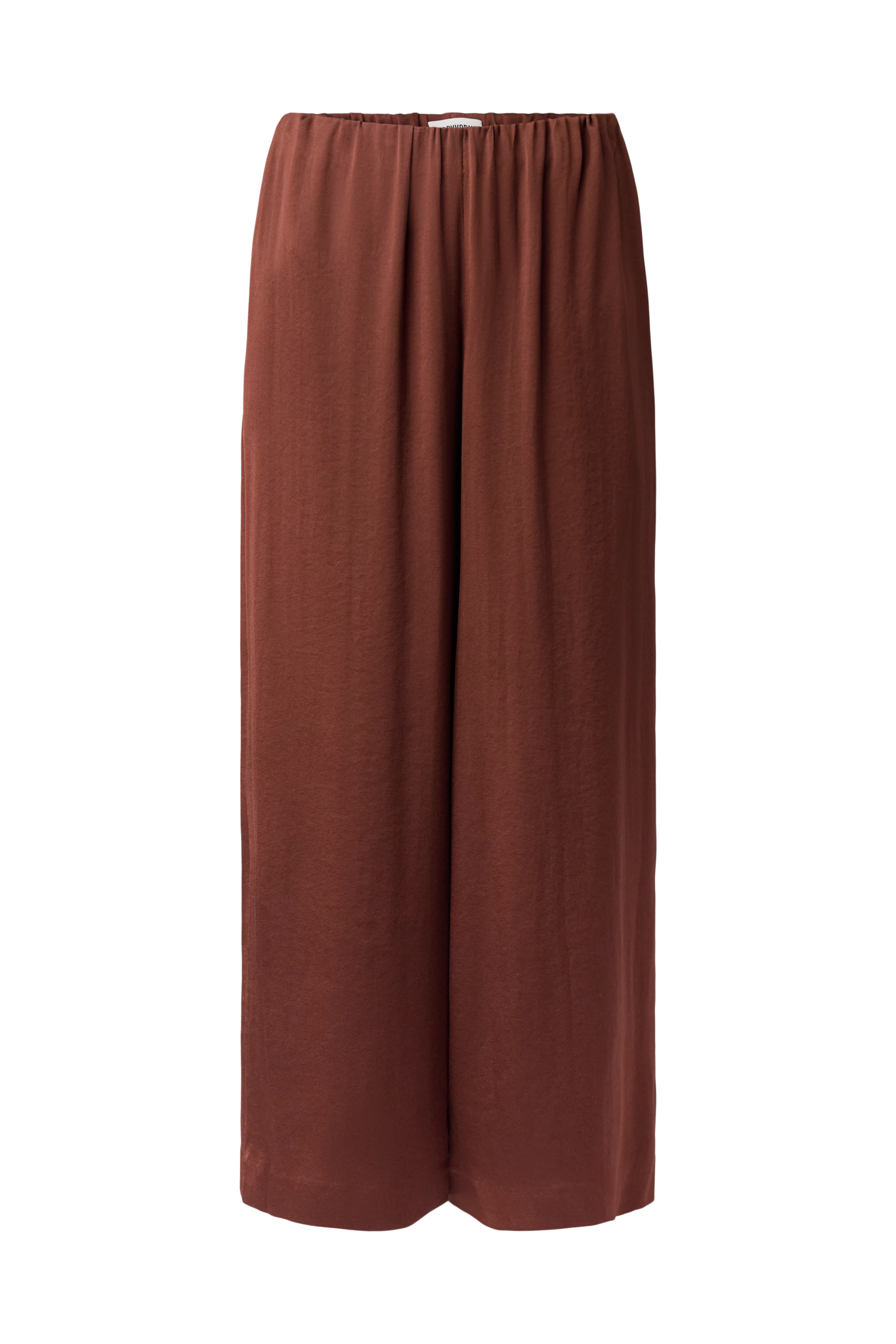 TWEEZER - Wide trousers in satin - women - brown - Freisteller Frontansicht