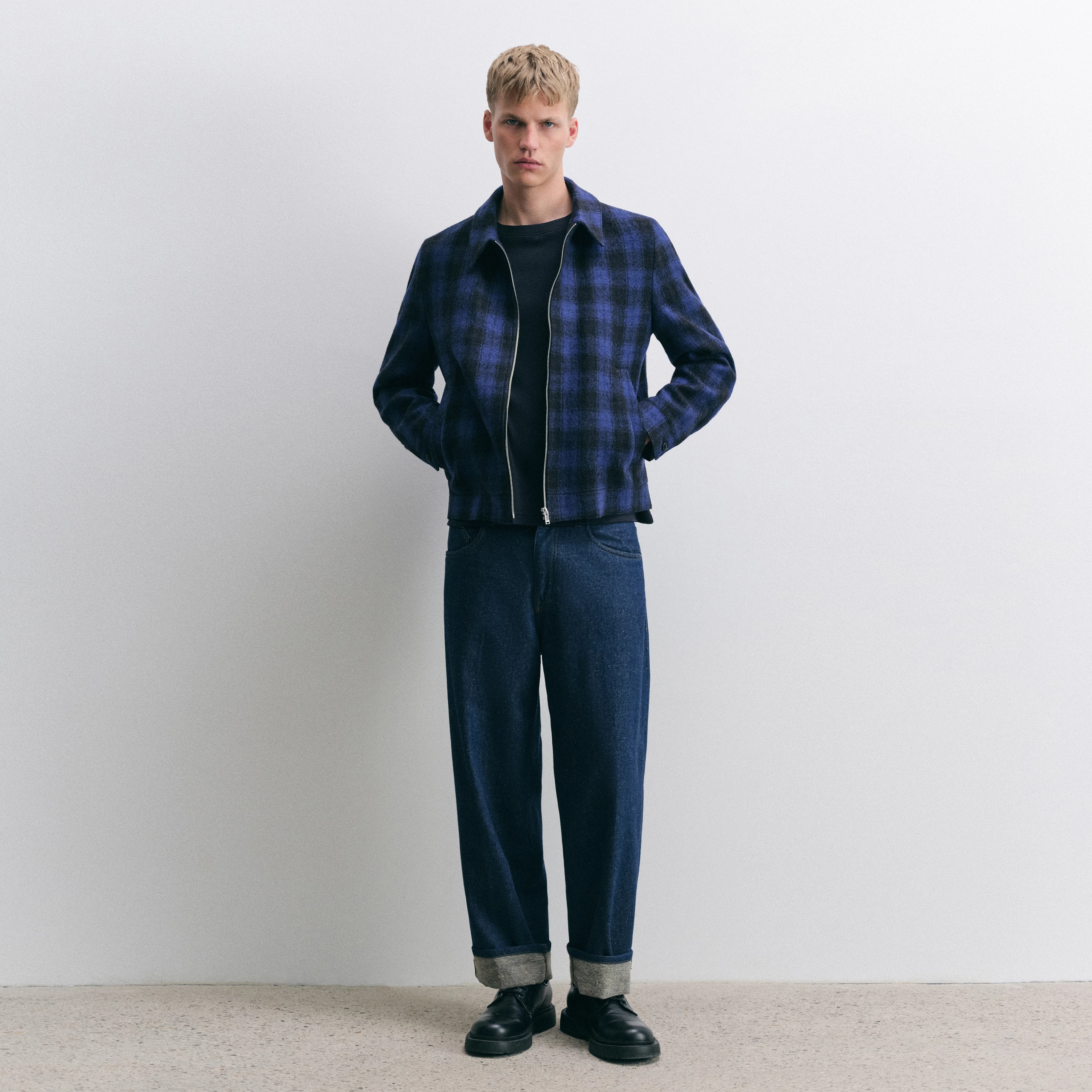 RAWDY_A - Tapered Jeans in Raw-Denim - Herren - blau