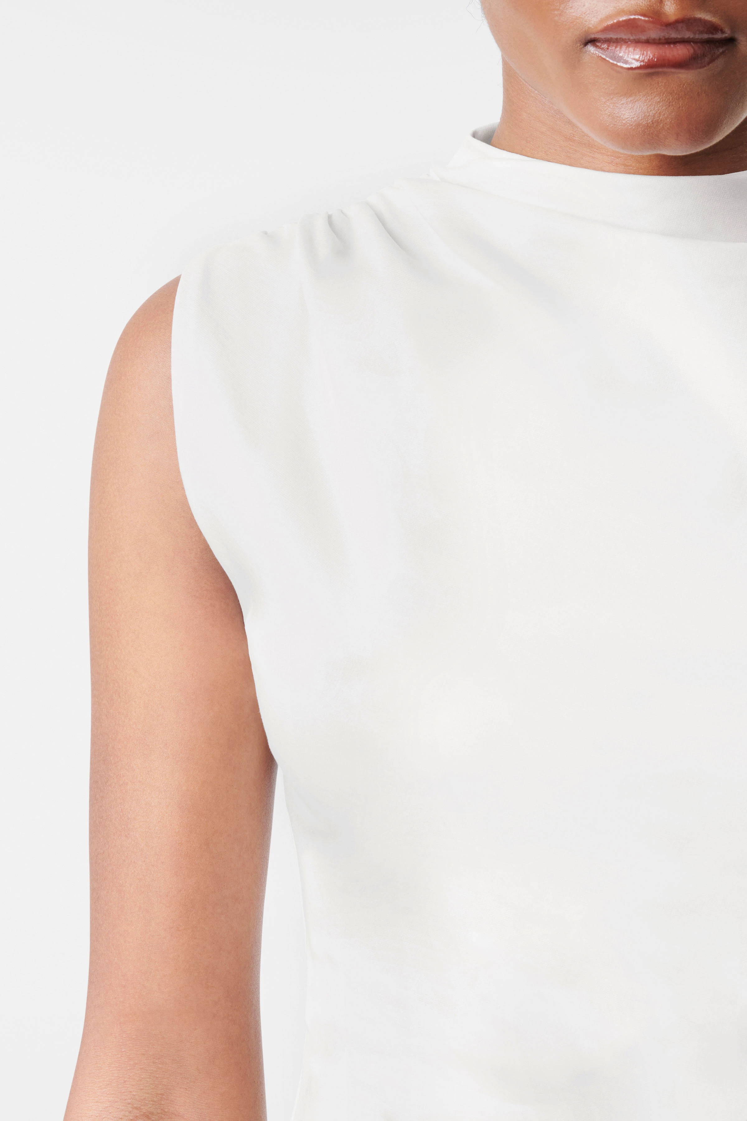 BEATRESSE - Ärmelloses Jerseytop in Lyocell-Mix - Damen - off white - Seitenansicht