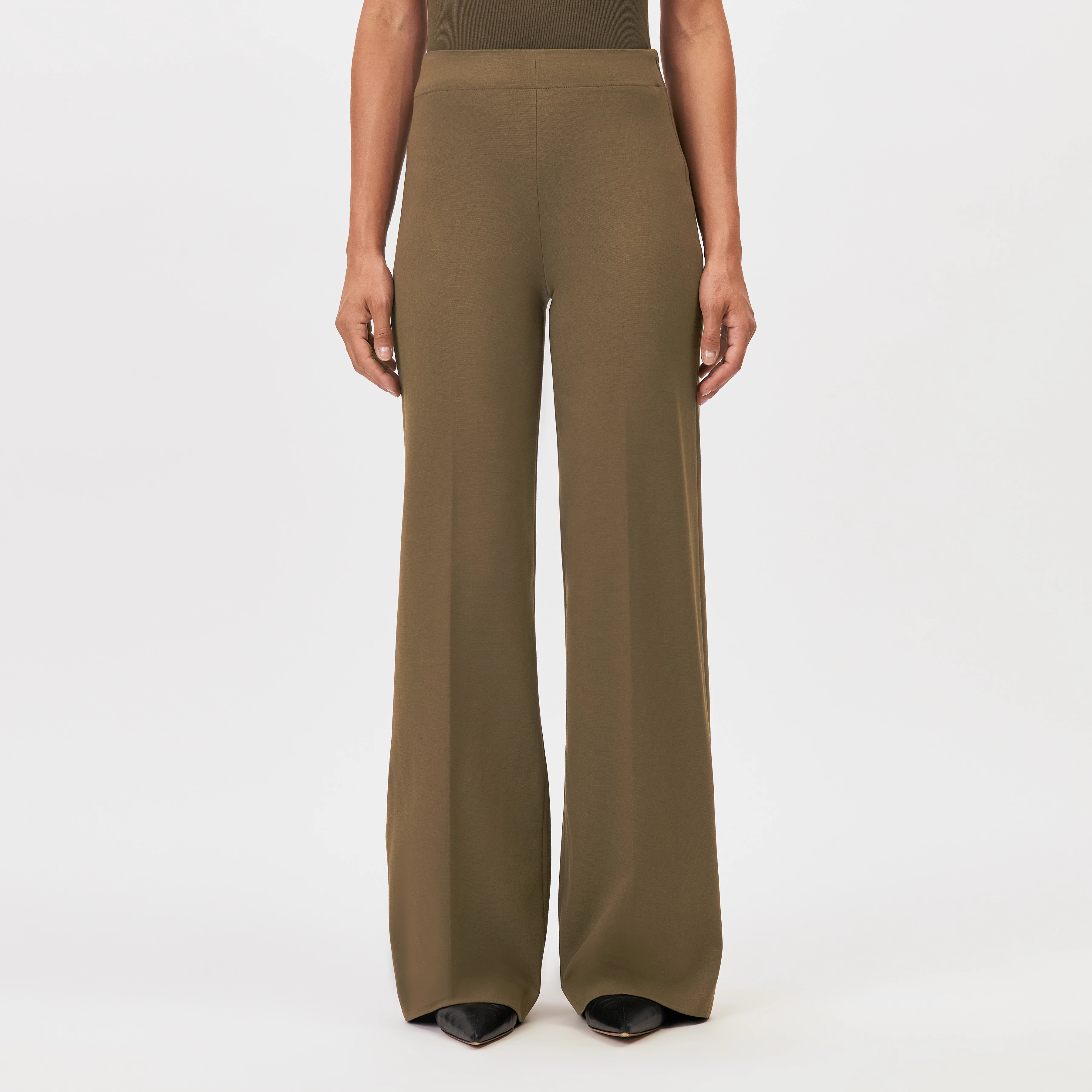 BEFORE - Pantalon Marlene en viscose mélangée - women - vert - Frontansicht