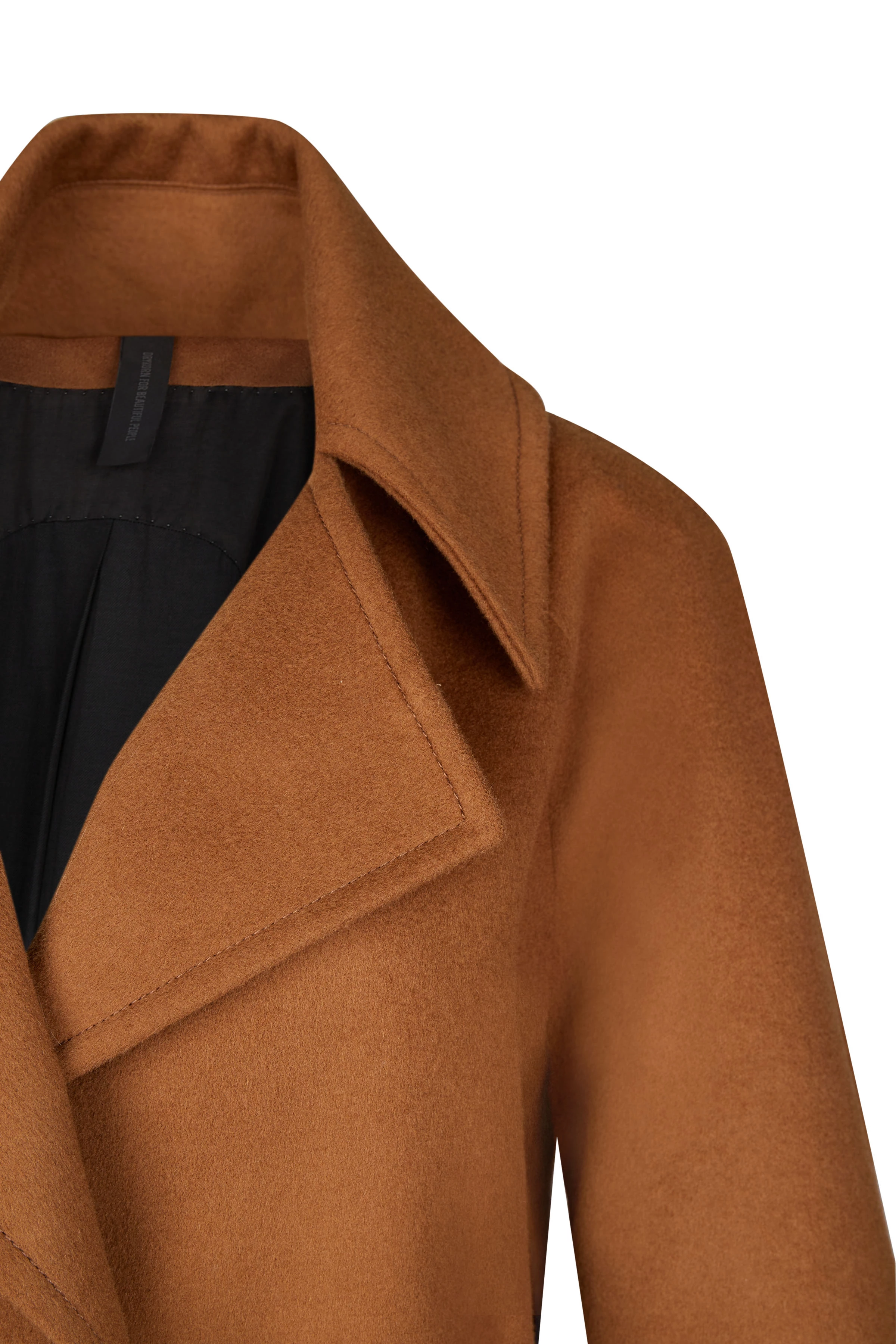 ALPERTON_2 - Mantel in Kaschmir-Mischung - Damen - braun - Freisteller Detailansicht