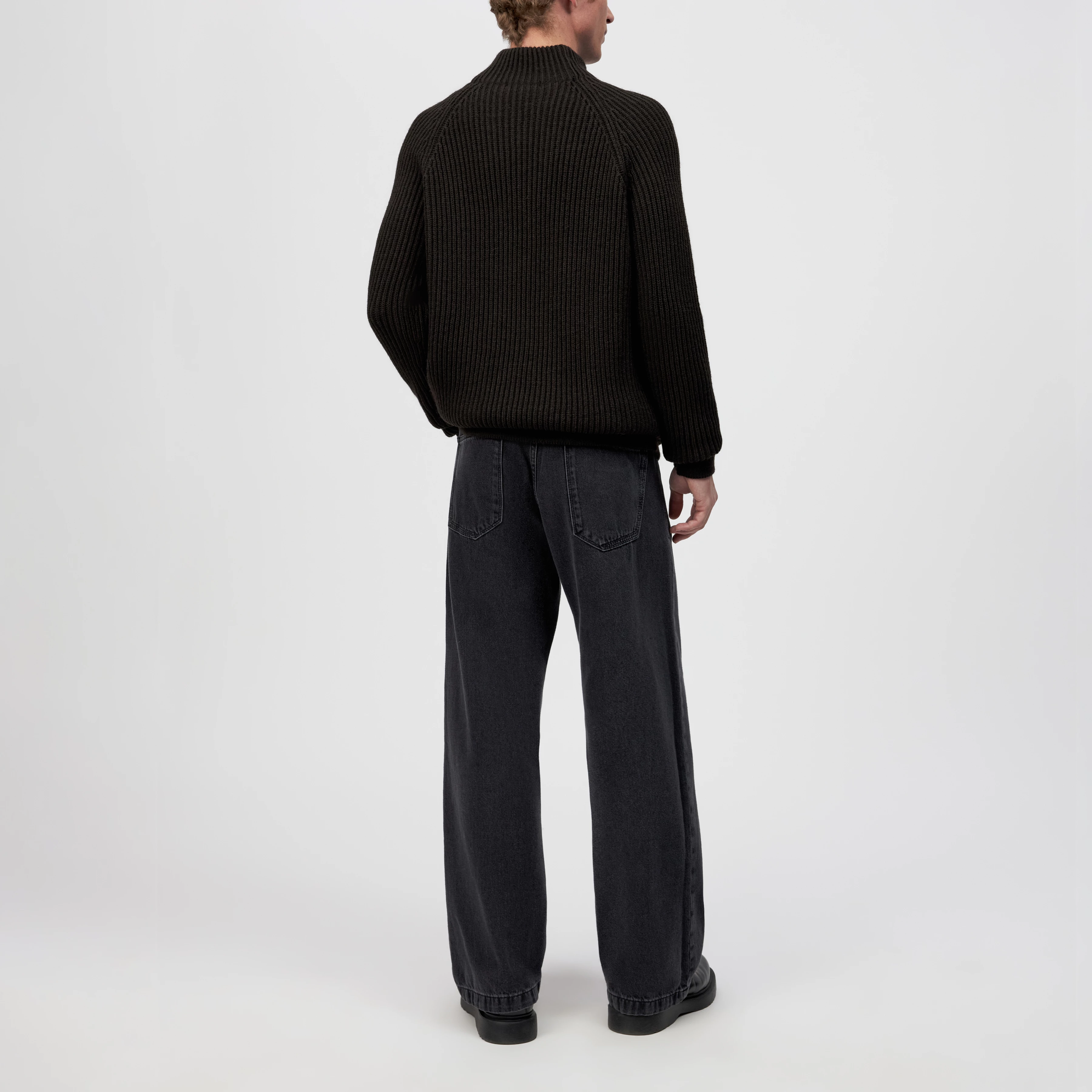 ARVID - Rollkragenpullover in Woll-Alpakamix - Herren - braun - Rückansicht