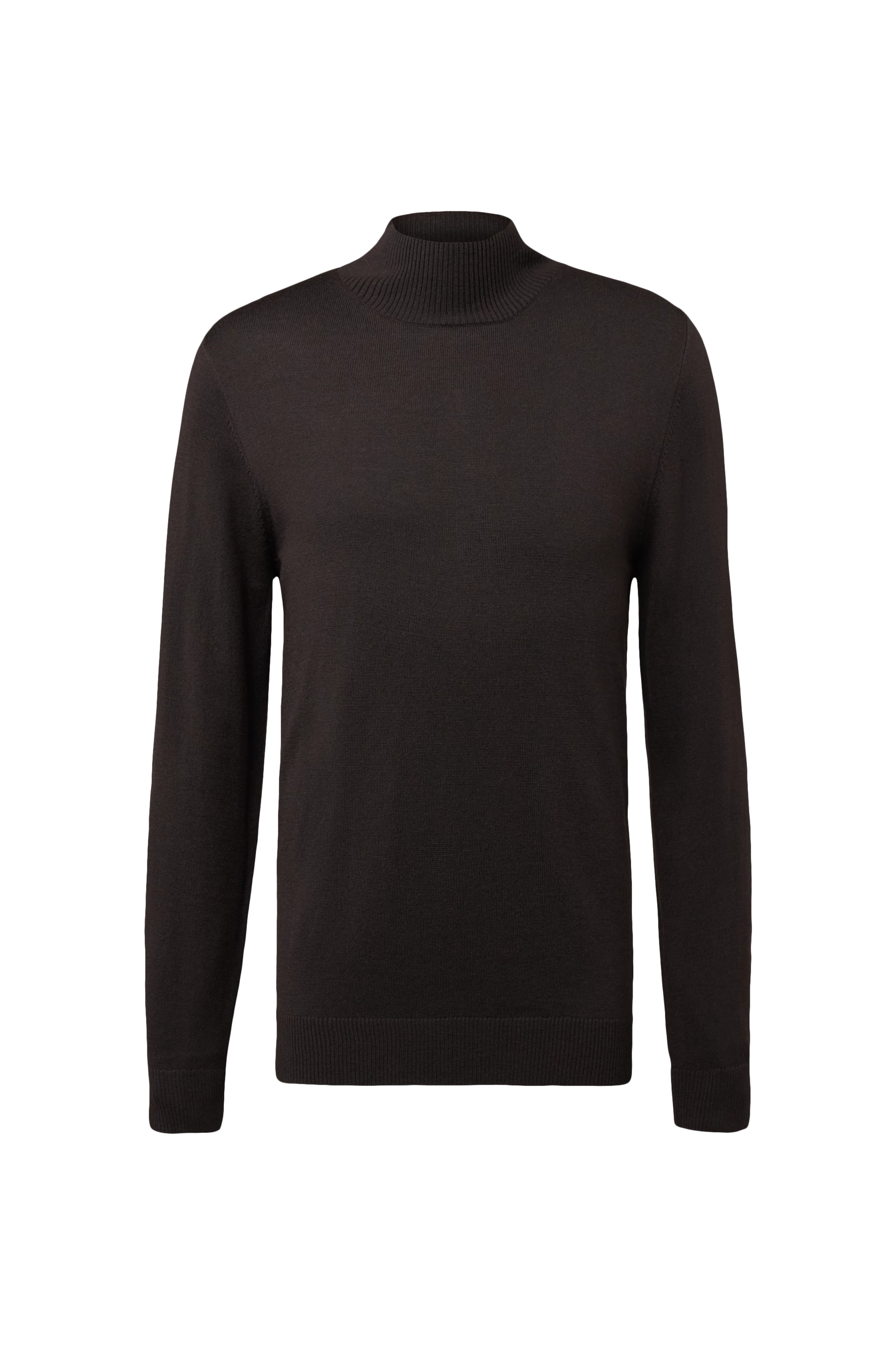 WATSON - Strickpullover mit Turtle in 100% Merinowolle - Herren - braun - Freisteller Frontansicht