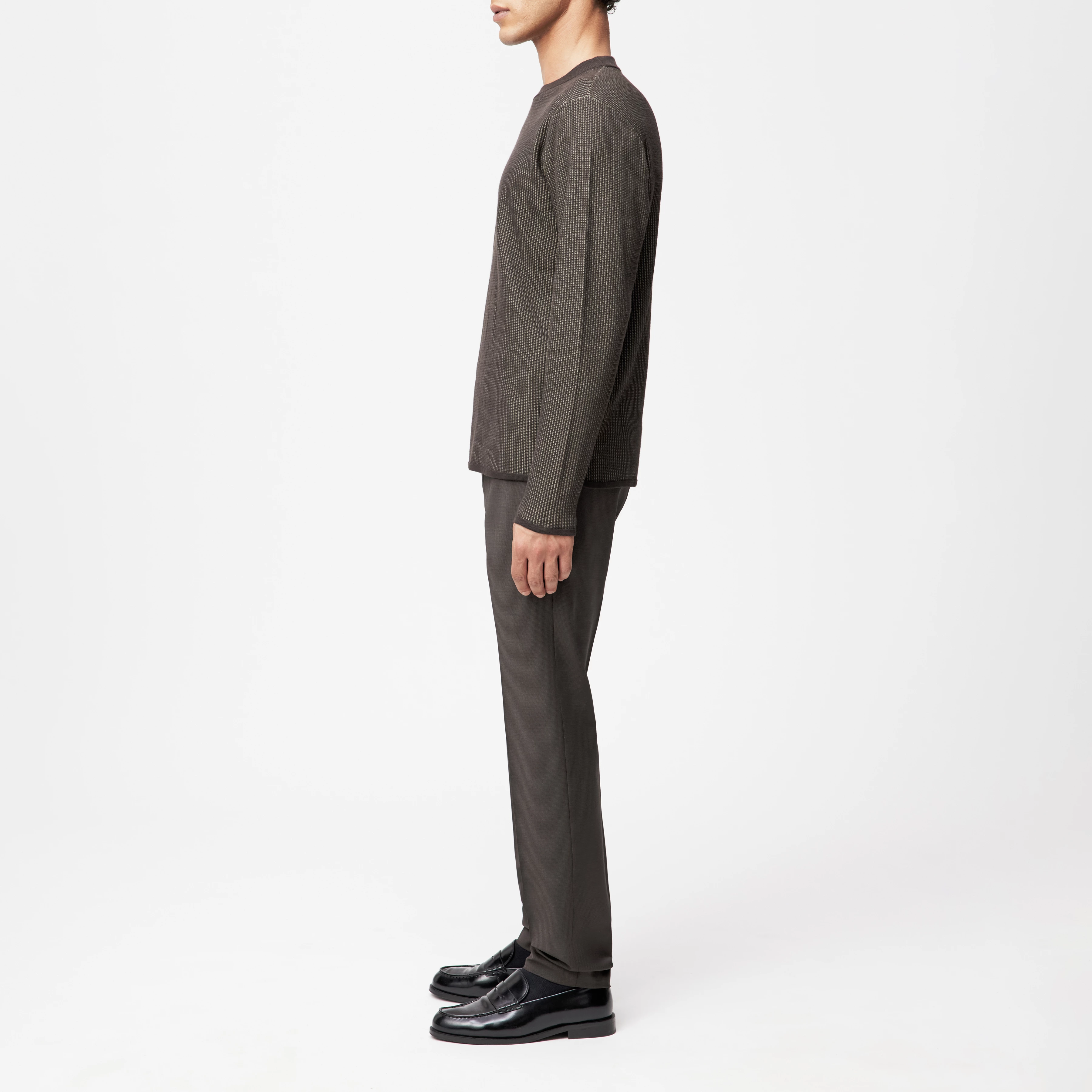Men knit sweater ELRIK in brown from DRYKORN