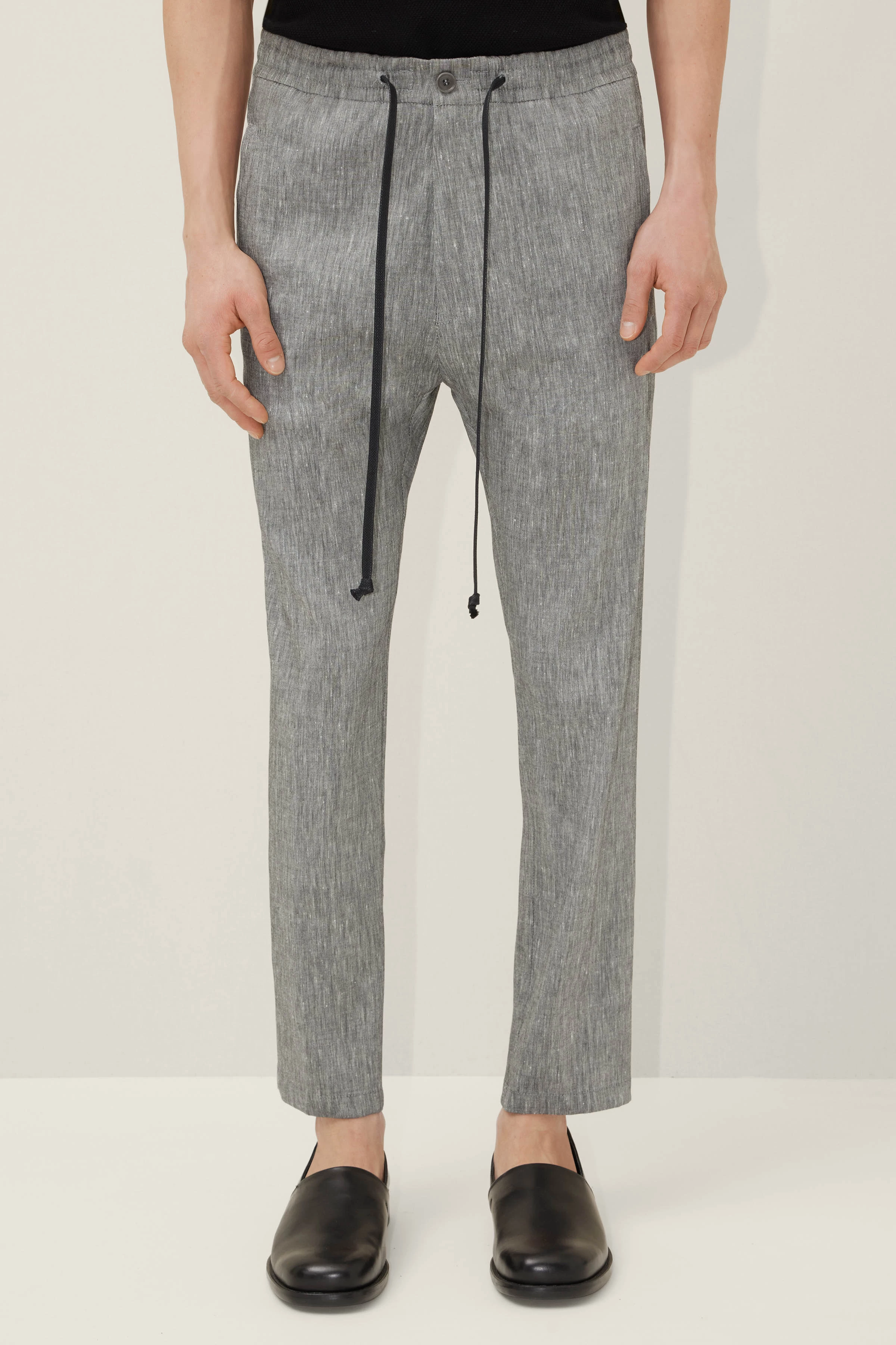 JEGER - jogpant in linen mix - men - grey - Frontansicht