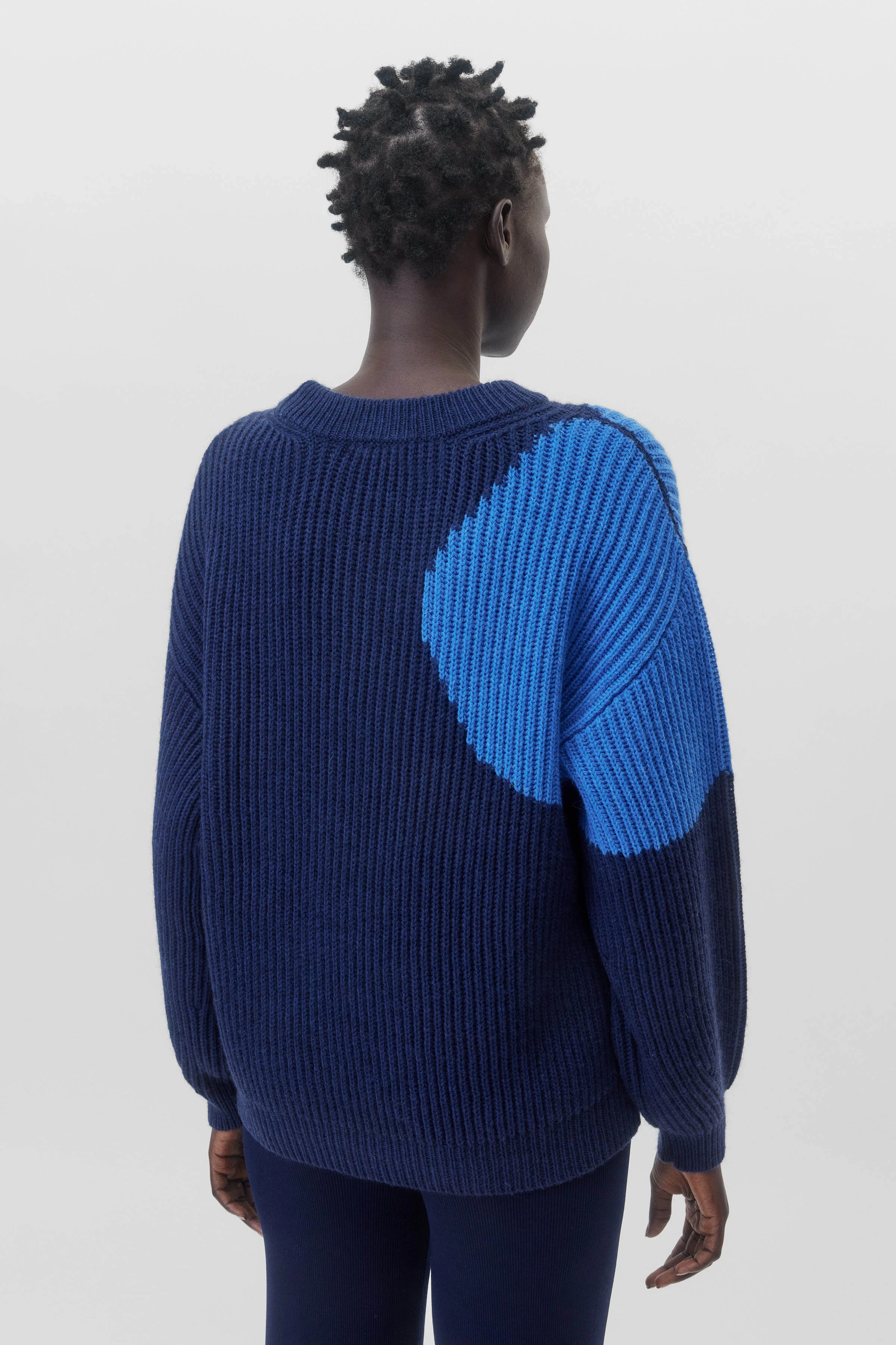 RAMEA - jacquard - women - blue - Rückansicht