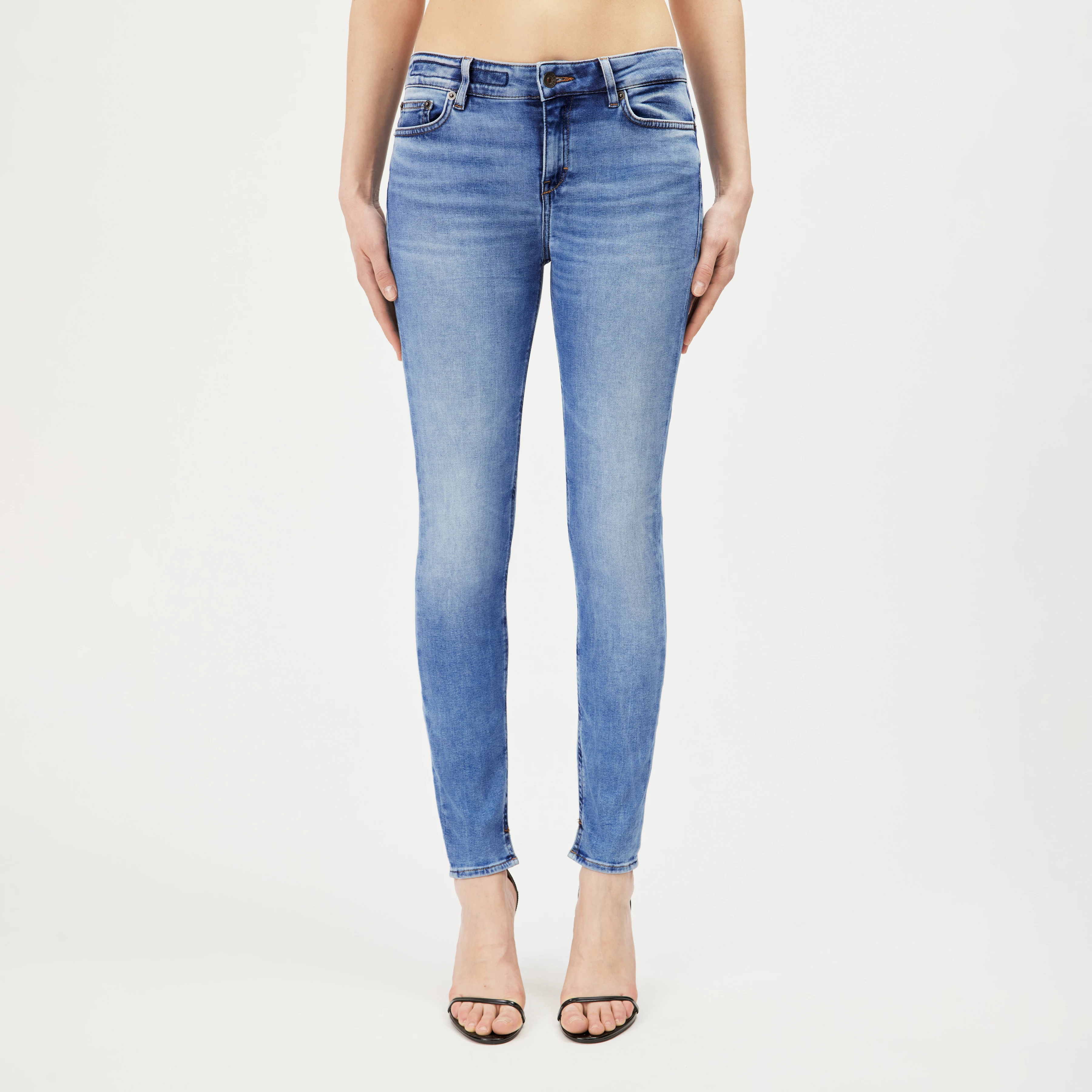 NEED - Low-waist skinny jeans in cotton-lyocell blend - women - blue - Frontansicht