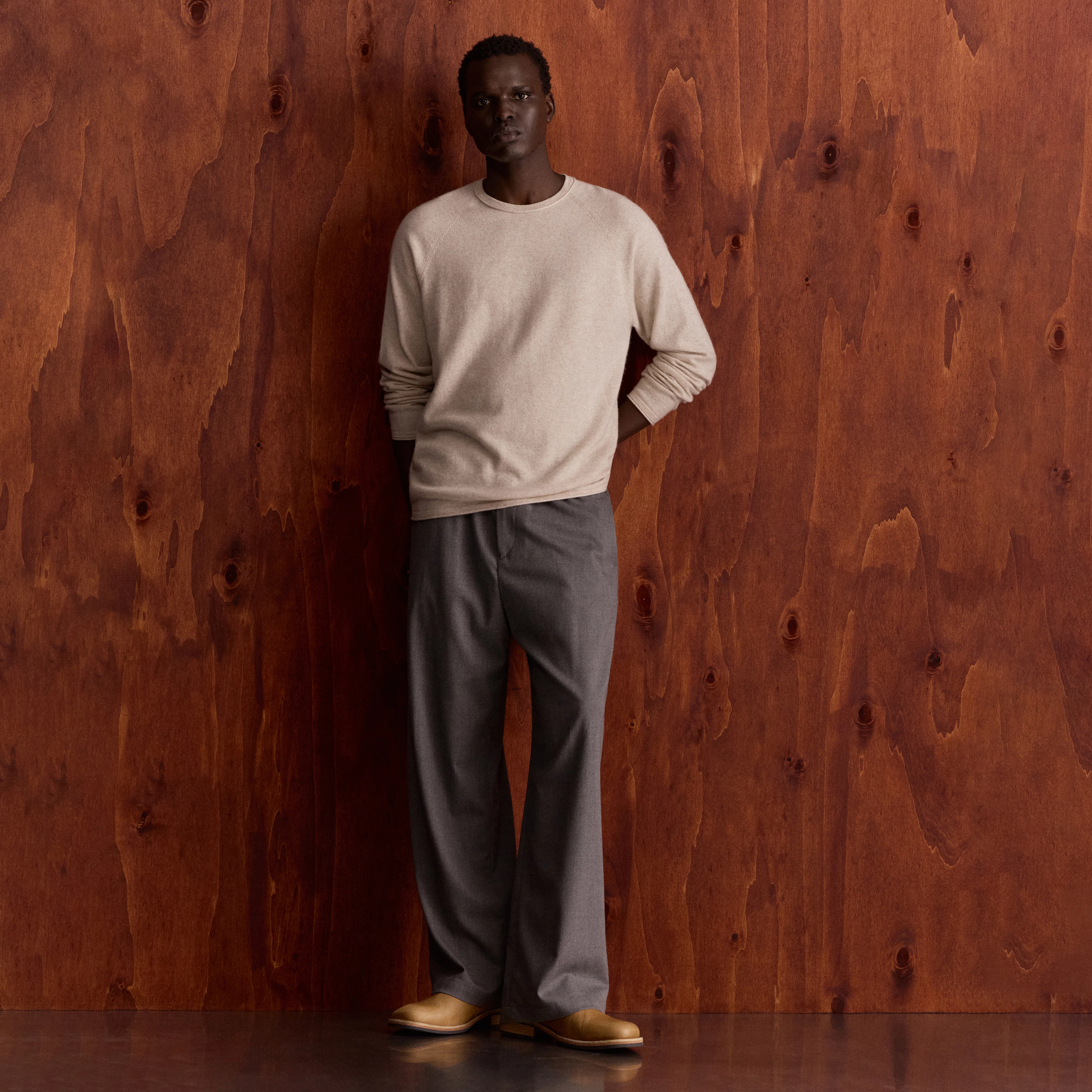 JOPAGO_CLN - Soft flannel jogging bottoms - men - grey