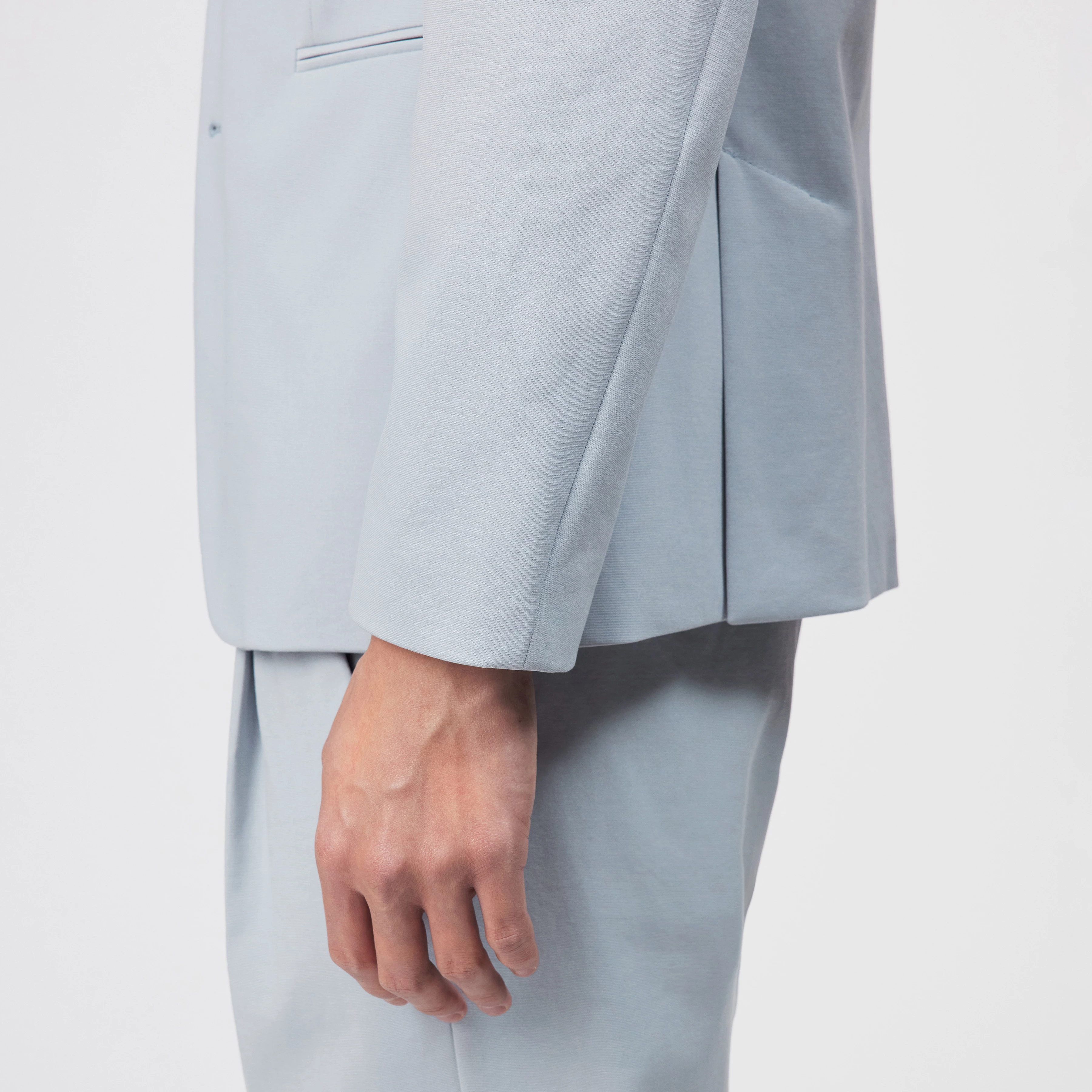 CATORY - Regular-fit colbert in katoenmix - heren - blauw - Detailansicht am Model