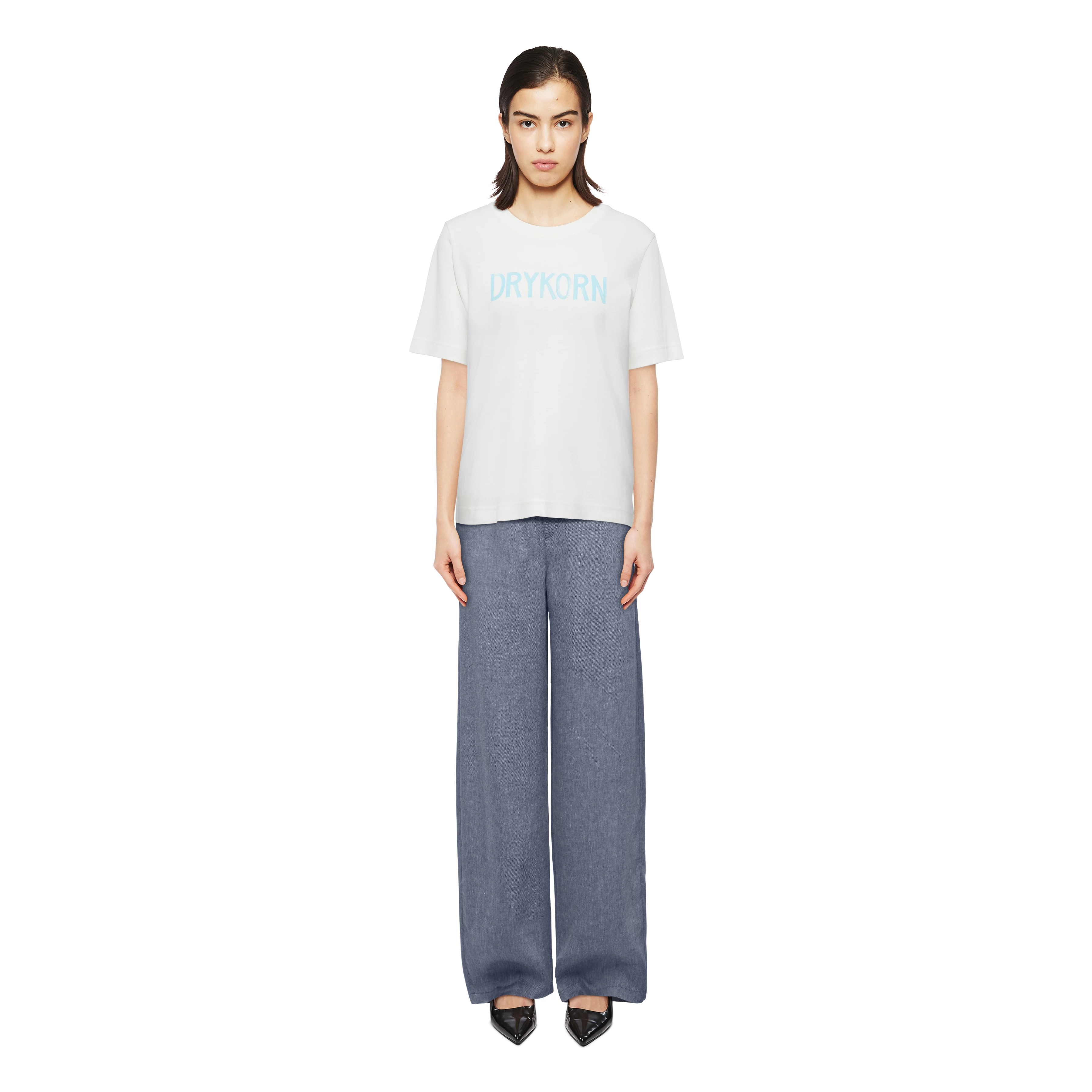 KIRANI_P2 - Supima cotton T-shirt - women - off white - Ganzkörper-Frontansicht