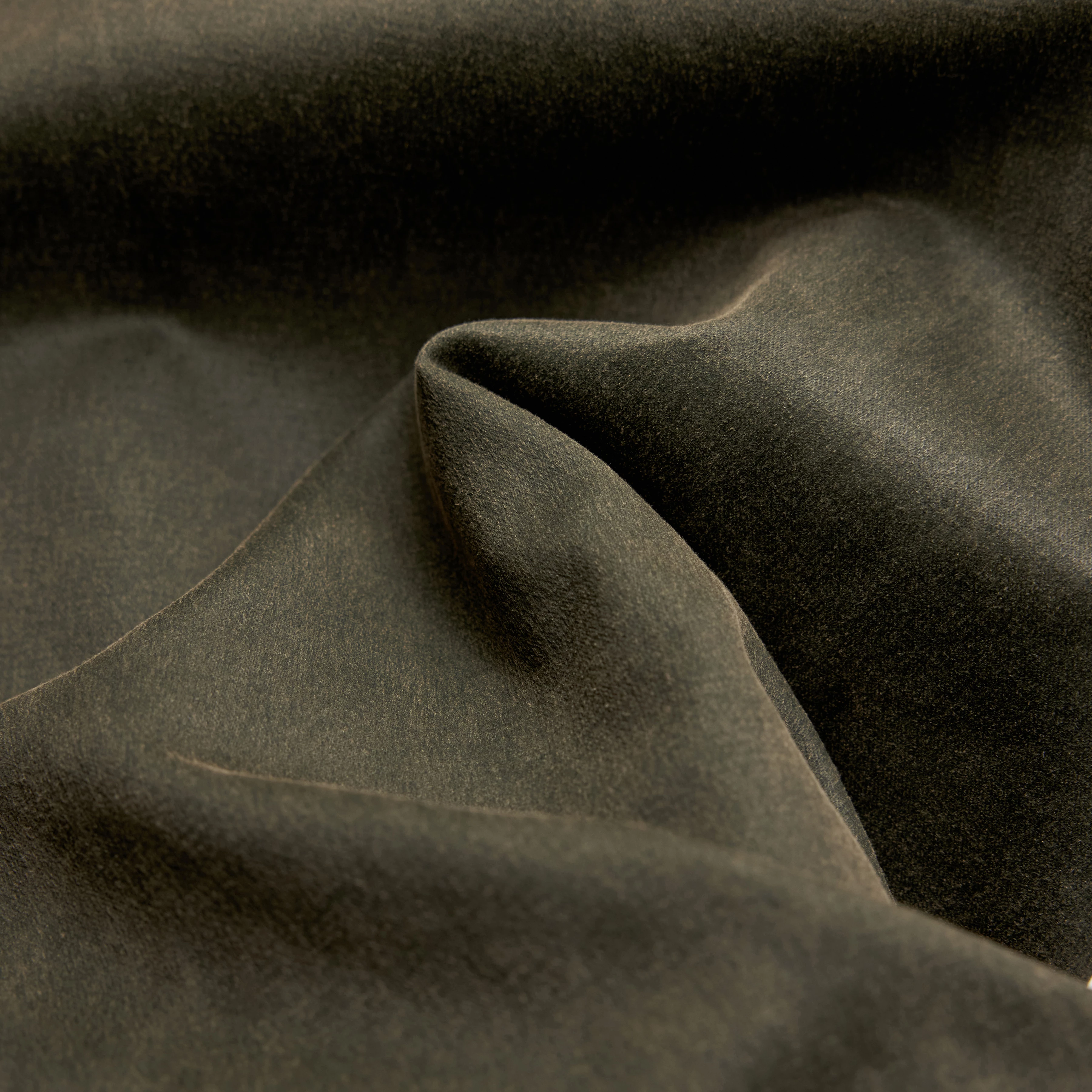 ANS_1 - Lässige Jacke in gewachstem Baumwoll-Mix - Damen - grün - Materialbild (B2C)