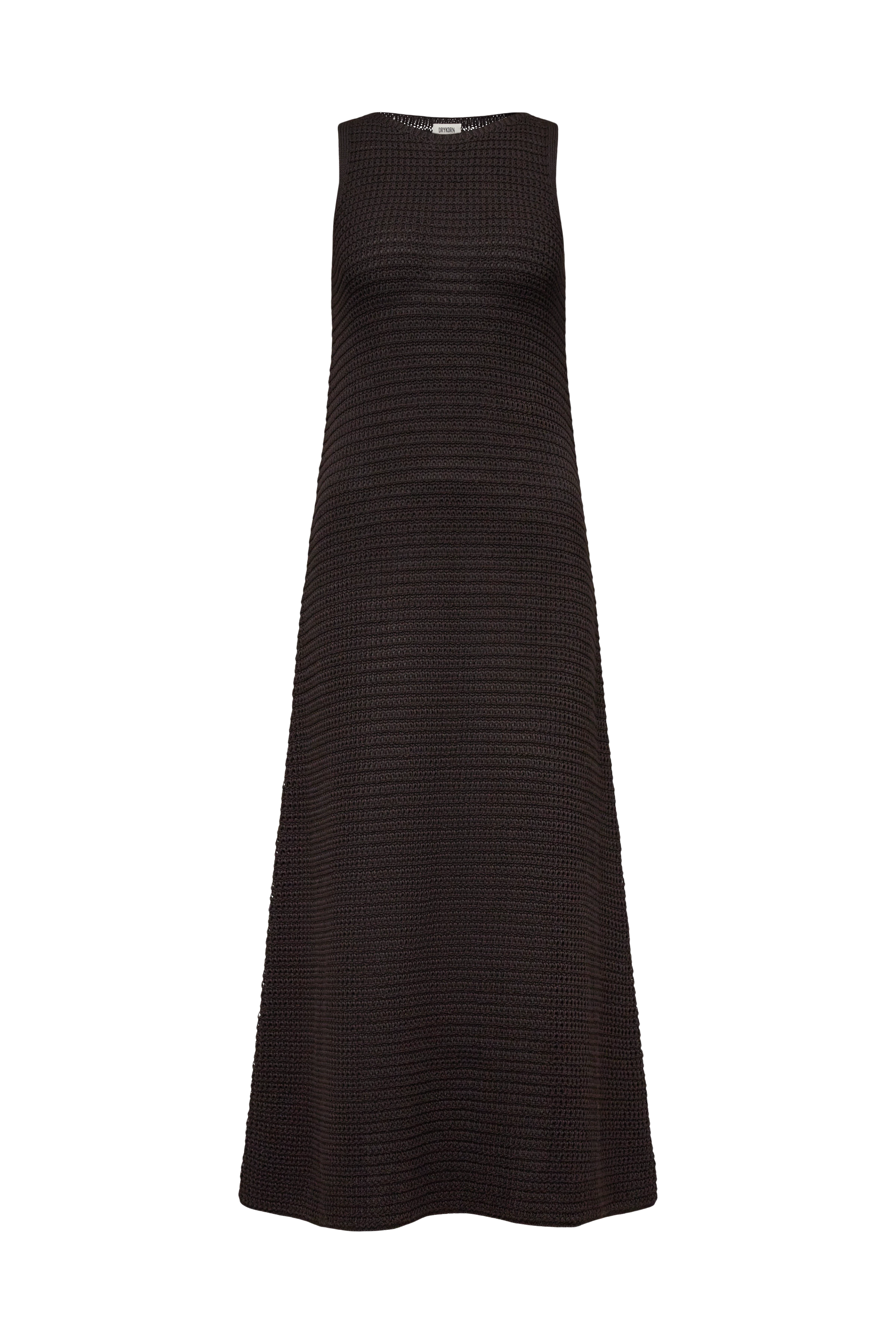 IKIS - Sleeveless maxi dress, chunky knit, dry touch - women - brown - Freisteller Frontansicht
