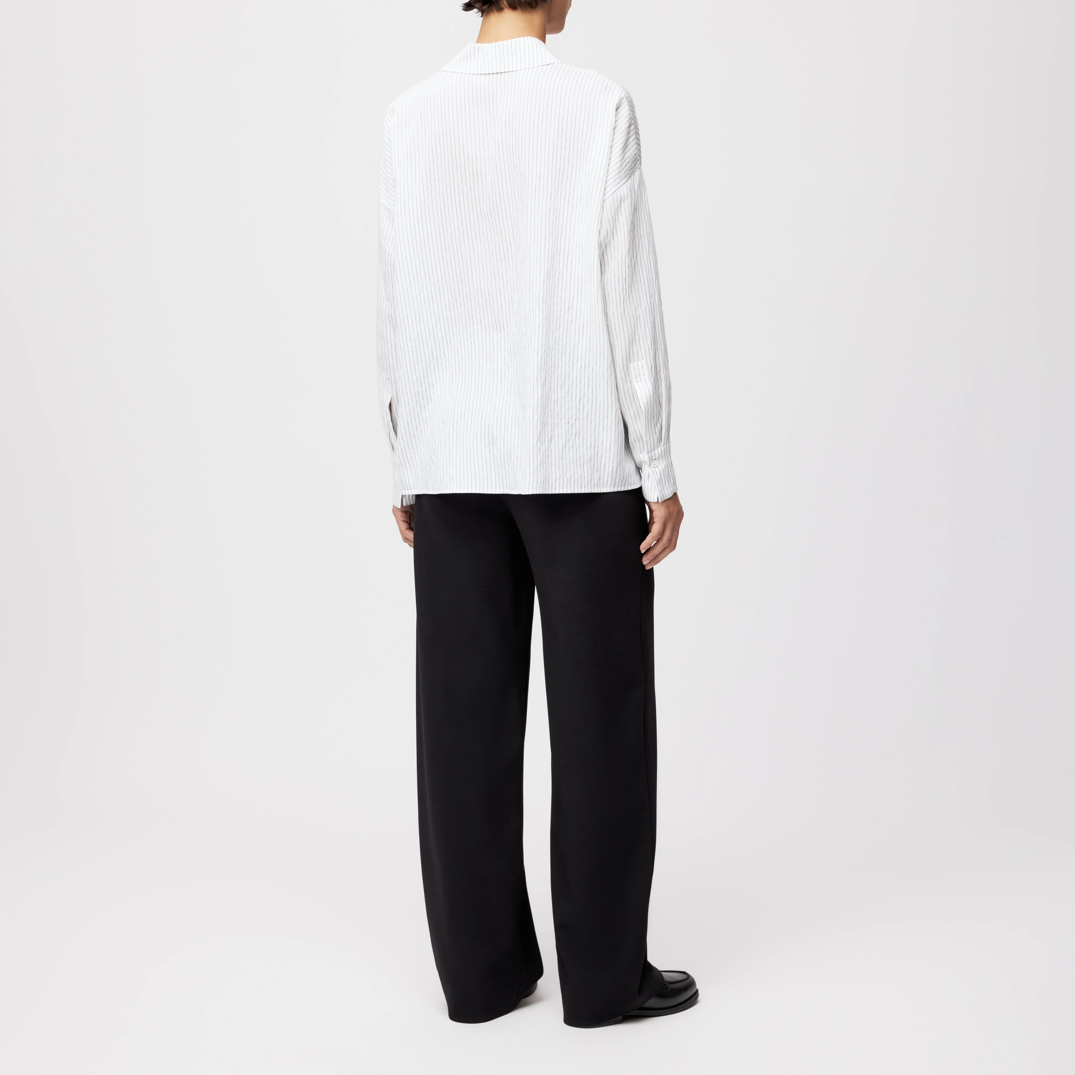 CLOELIA - Klassische Hemdbluse in Viskose-Mix - Damen - off white - Rückansicht