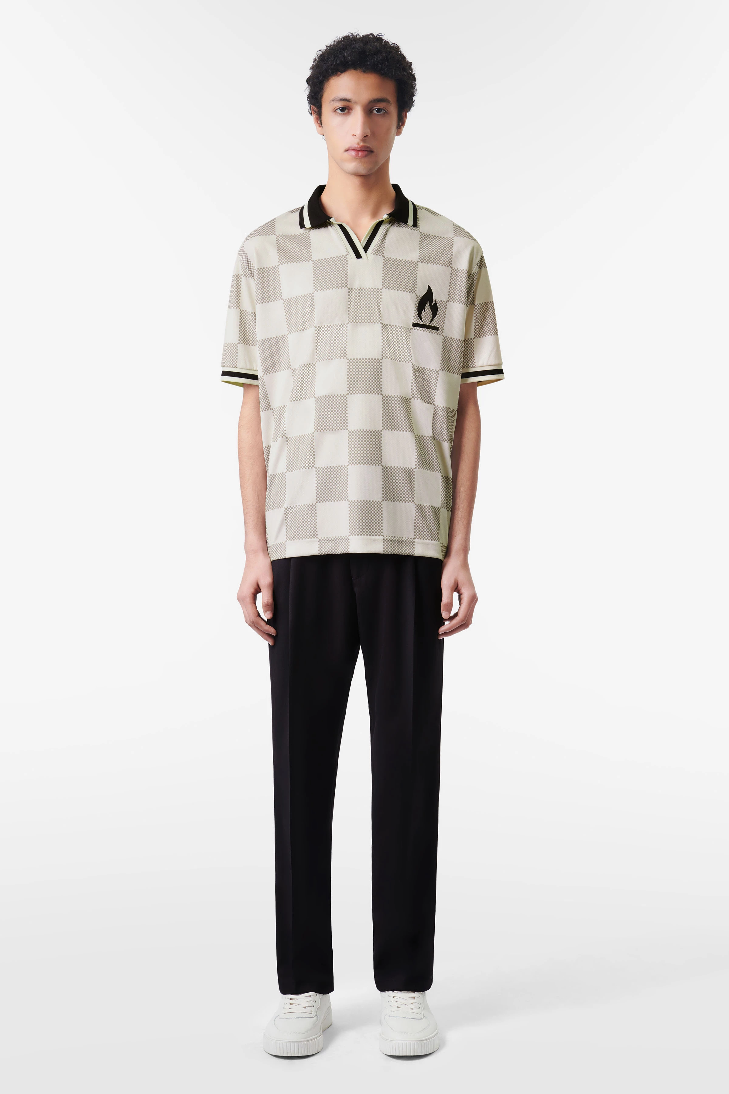 KANERON - trikot-shirt en trikot ware - heren - beige - Ganzkörper-Frontansicht