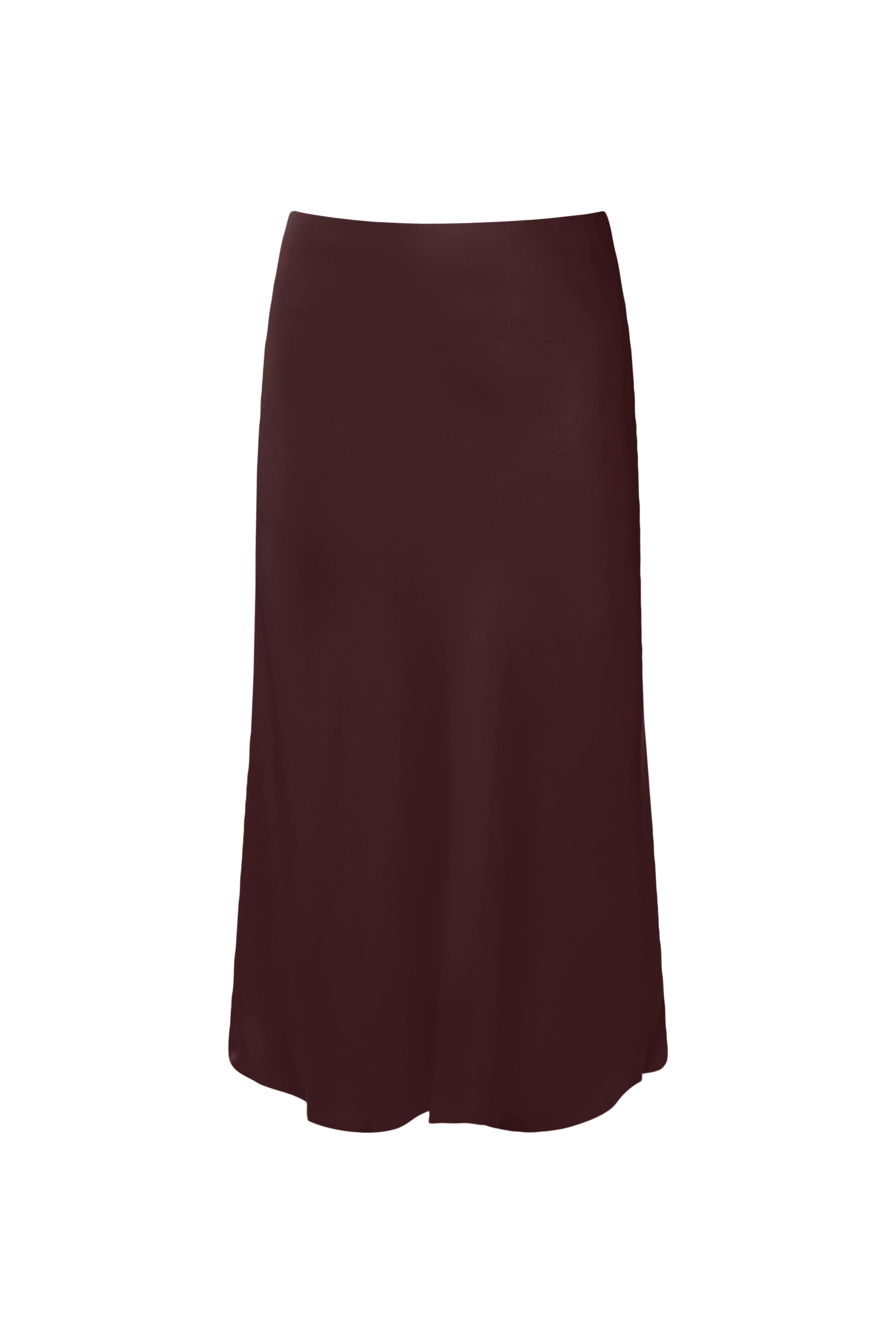 URA - Slip-Skirt in Midilänge in Satin - Damen - rot - Freisteller Frontansicht
