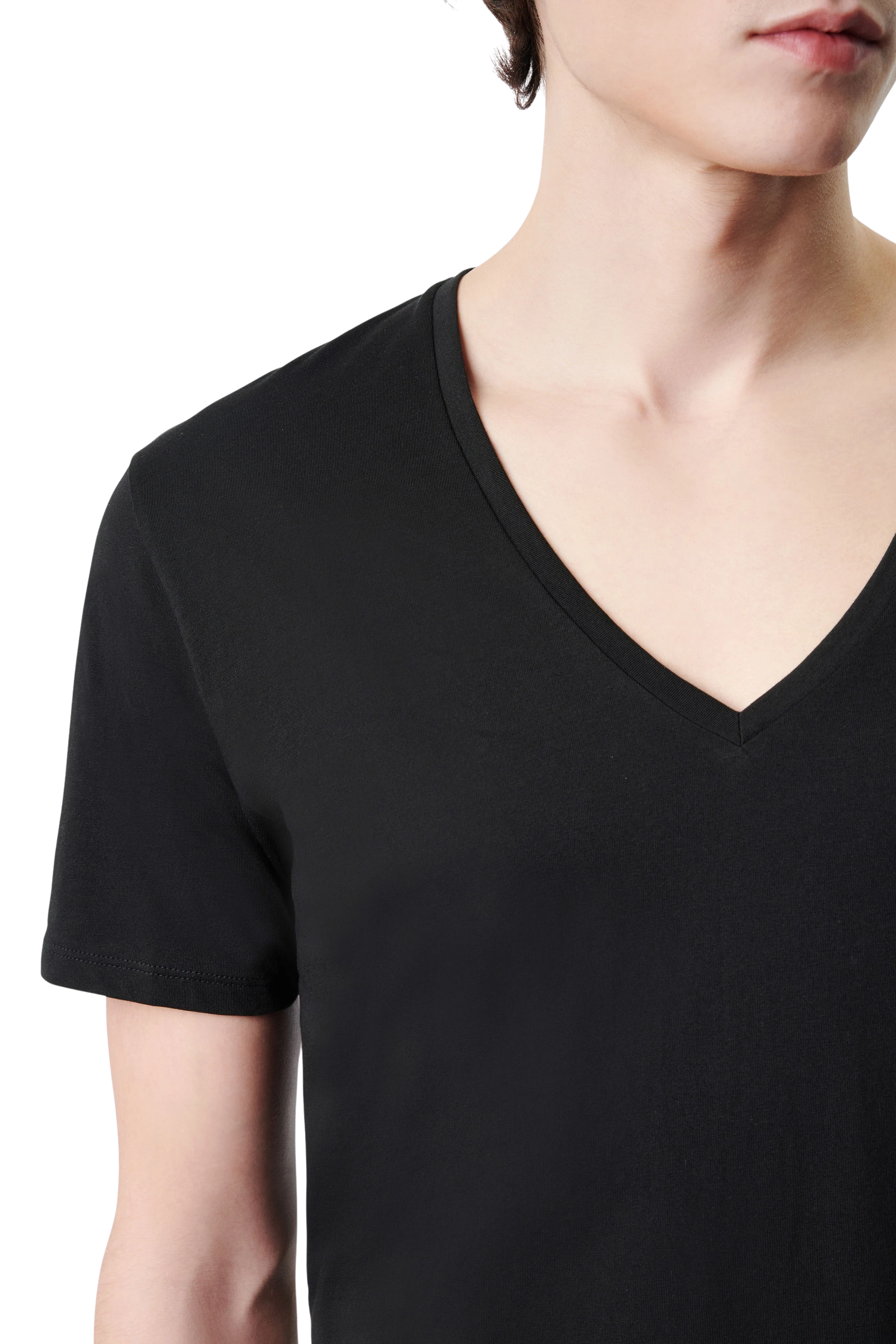 Black v neck shirt online