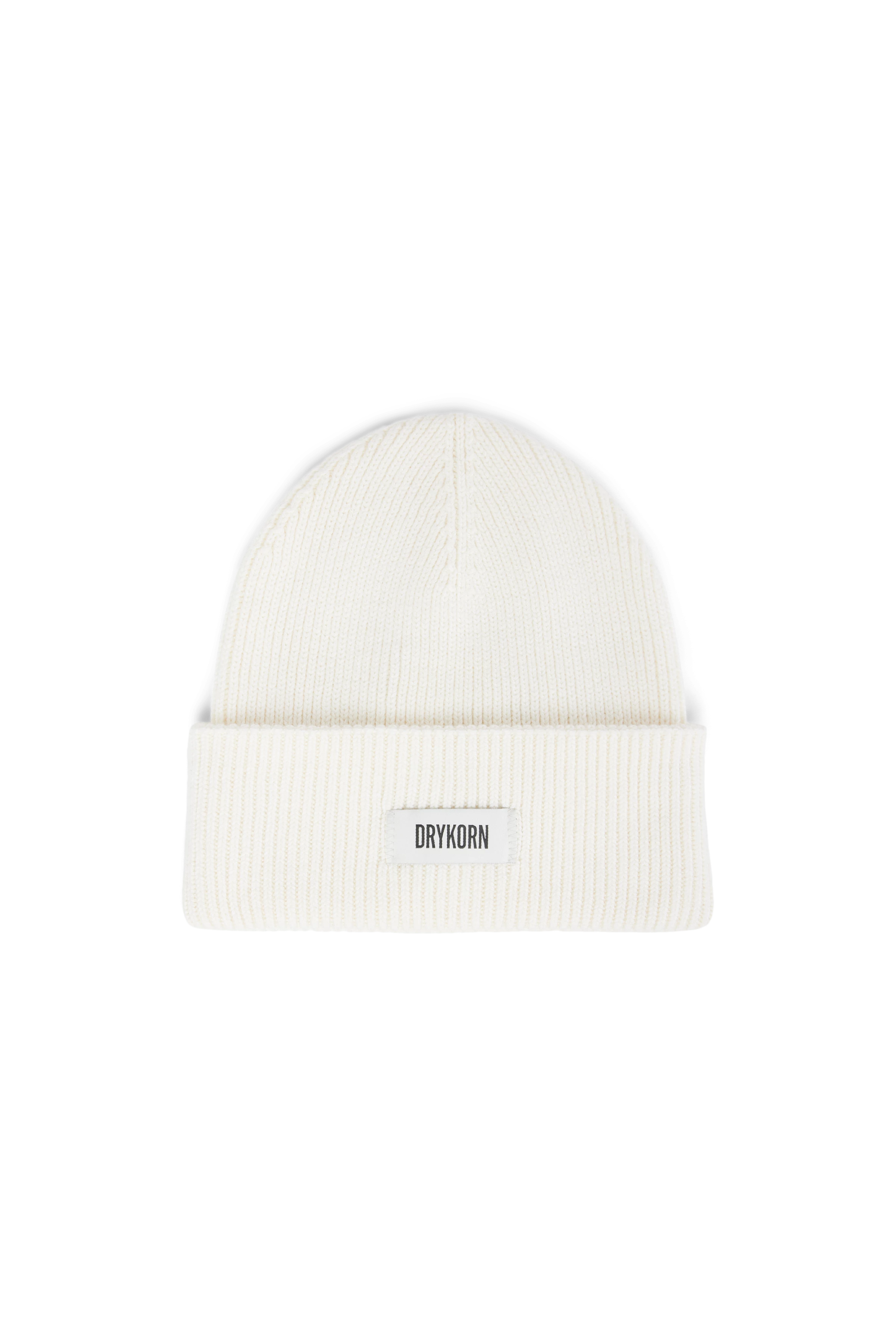 LOAH_3 - Beanie in Baumwoll-Mix - Unisex - off white - Freisteller Frontansicht