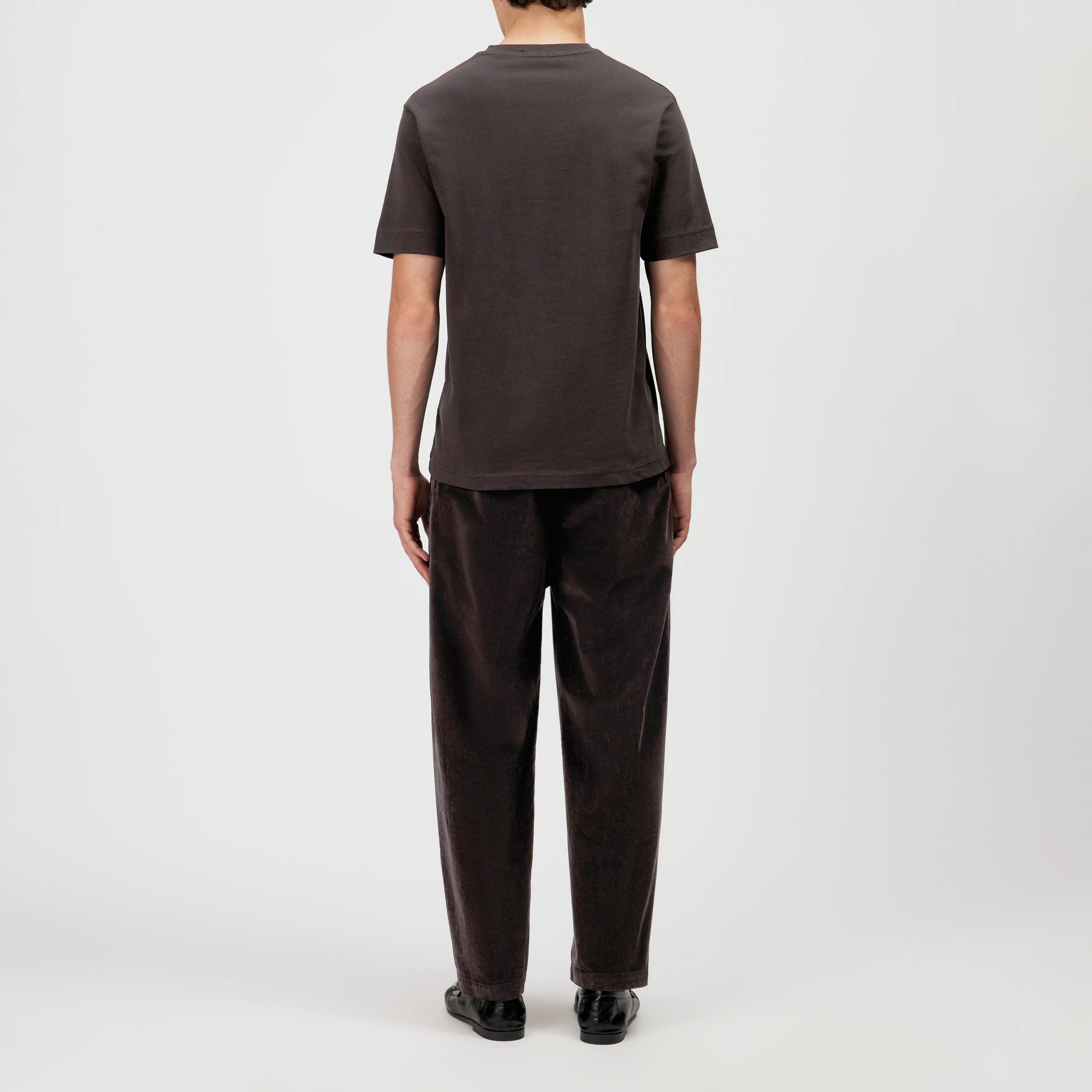 RAPHAEL - T-shirt in pure cotton - men - brown - Rückansicht