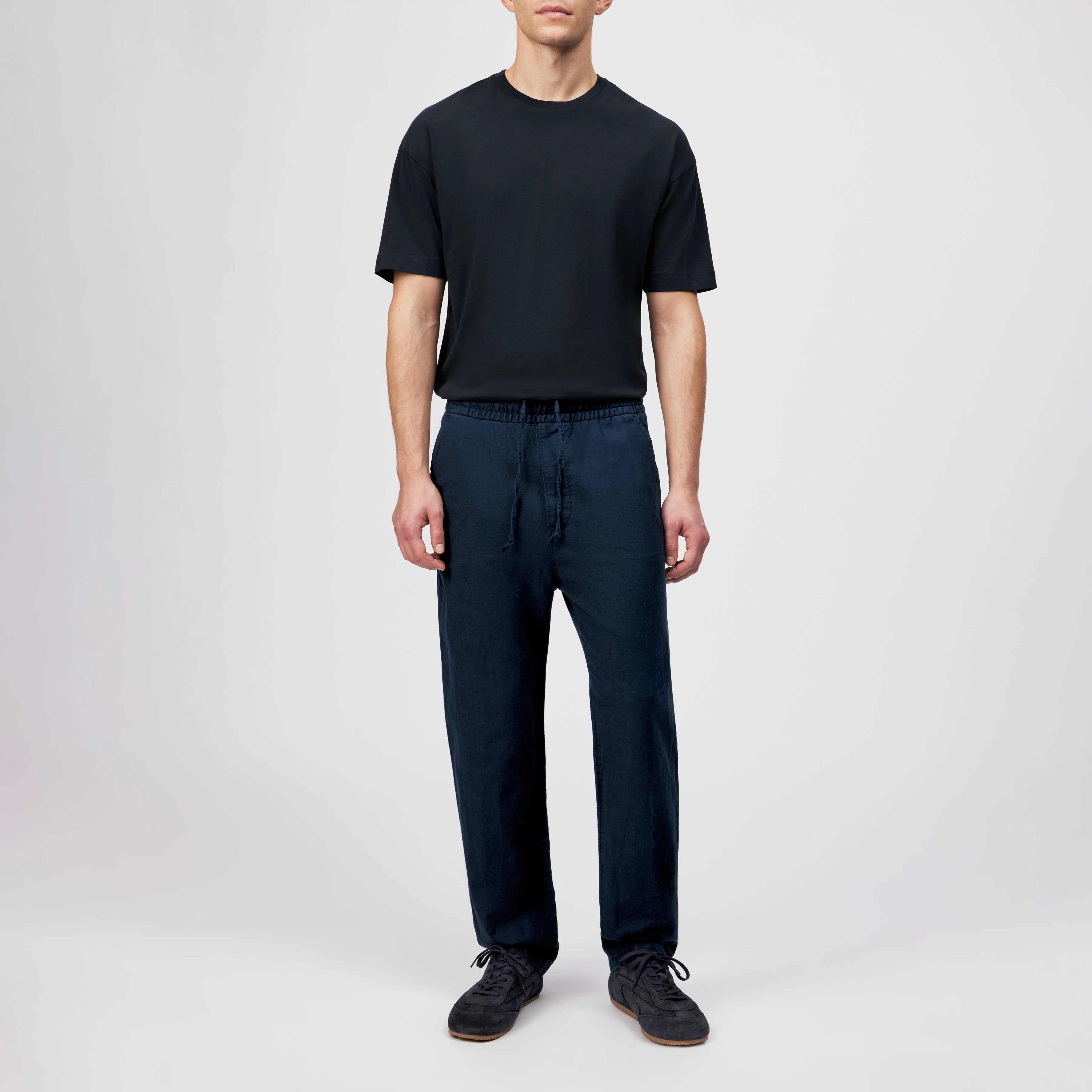 Men pants with elastic waistband ACADO in blue from DRYKORN