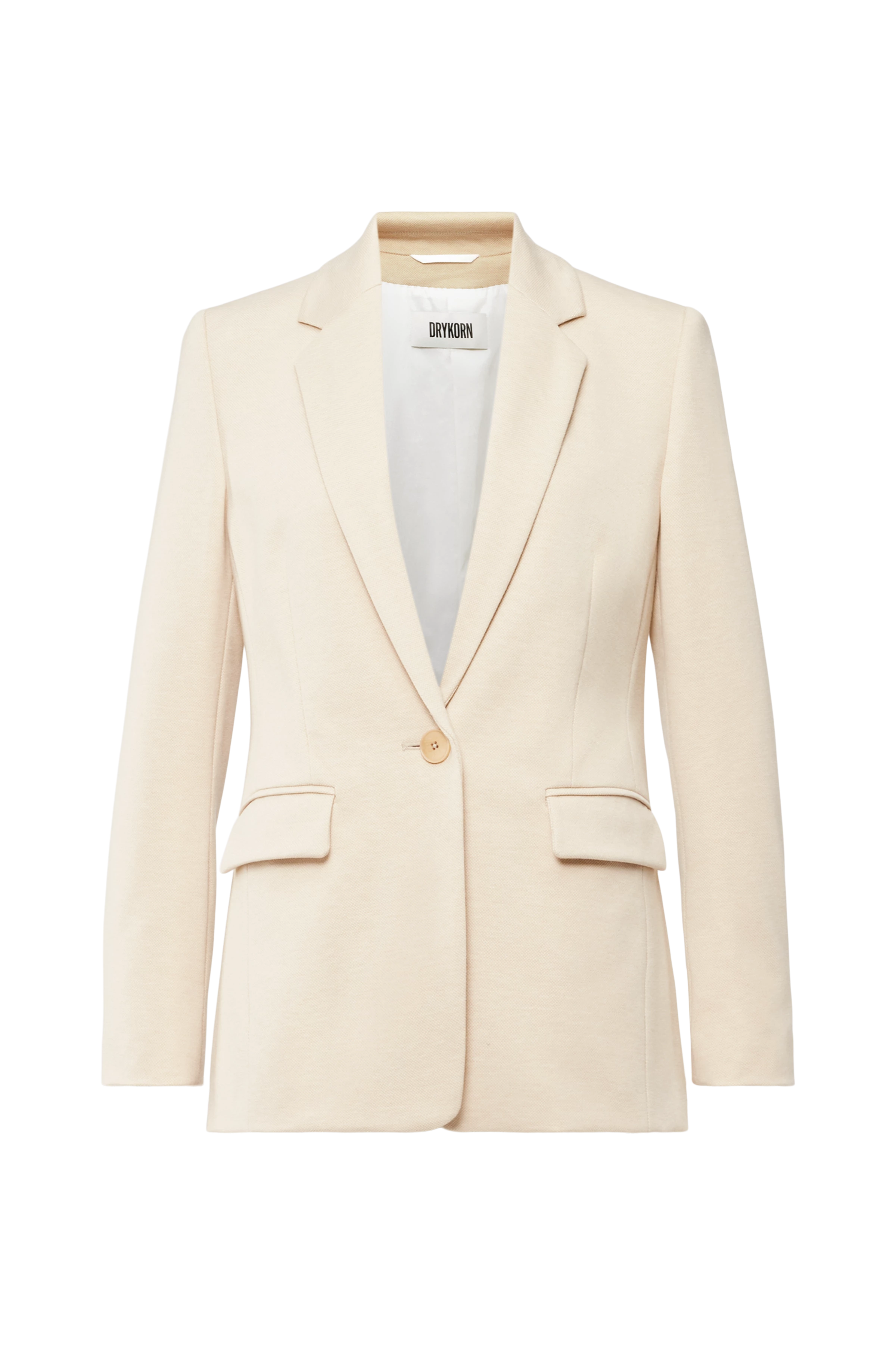 ATLIN_2 - Einknopf-Blazer in Jersey mit Dessin - Damen - braun - Freisteller Frontansicht